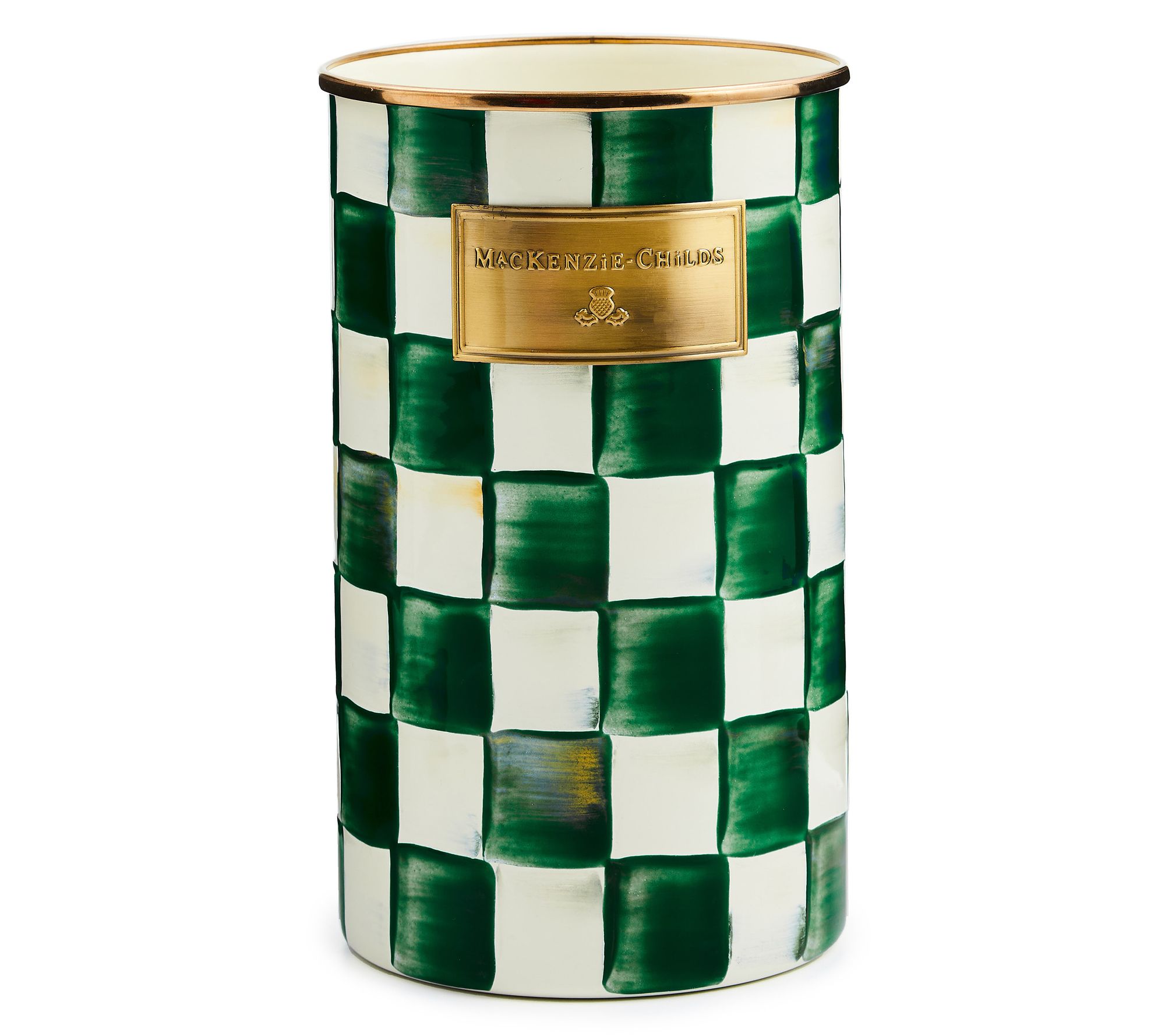  MacKenzie- Childs Enamel Check Utensil Holder
