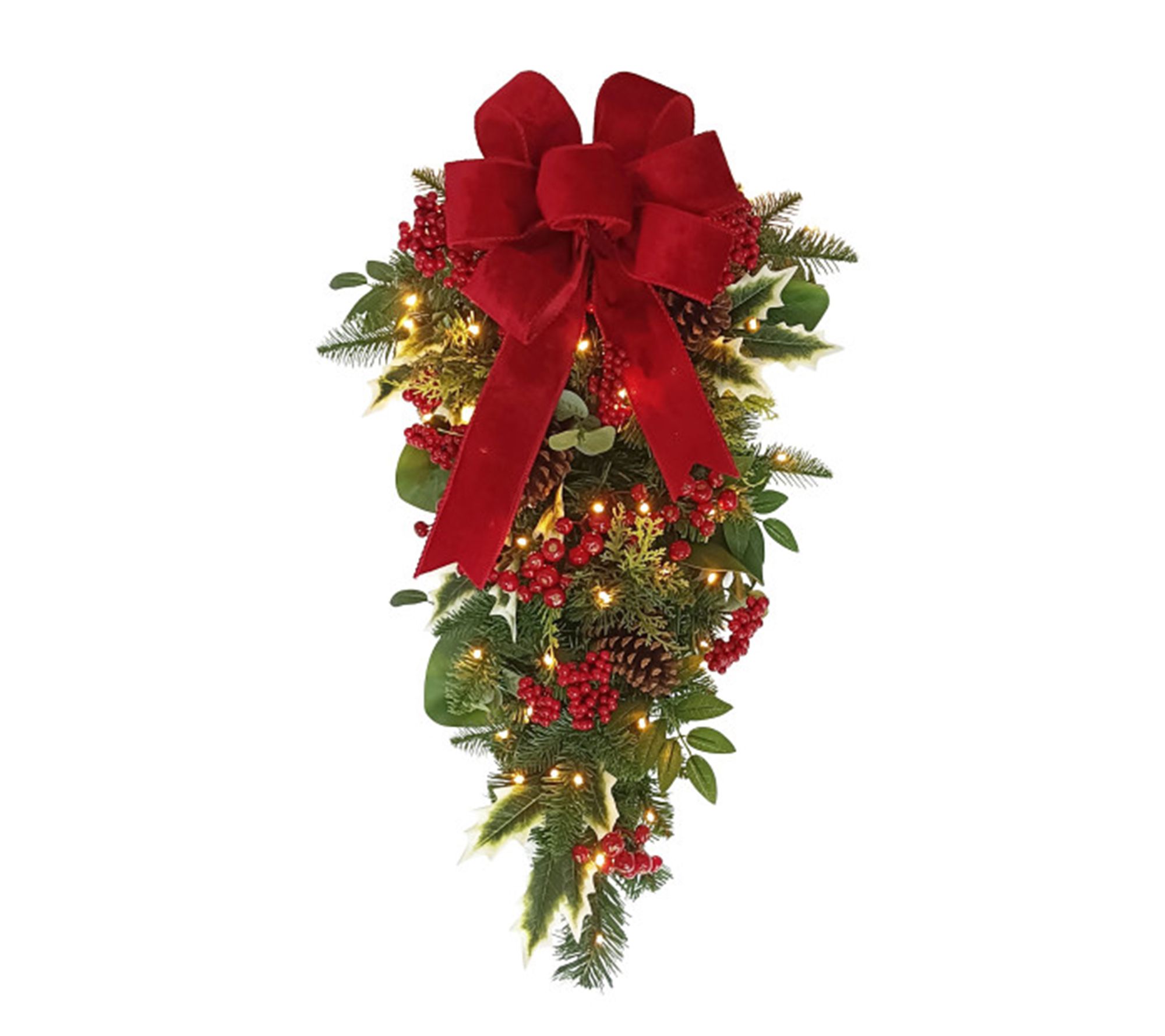 Puleo International 28" Pre-Lit Decorated Artif icial Swag