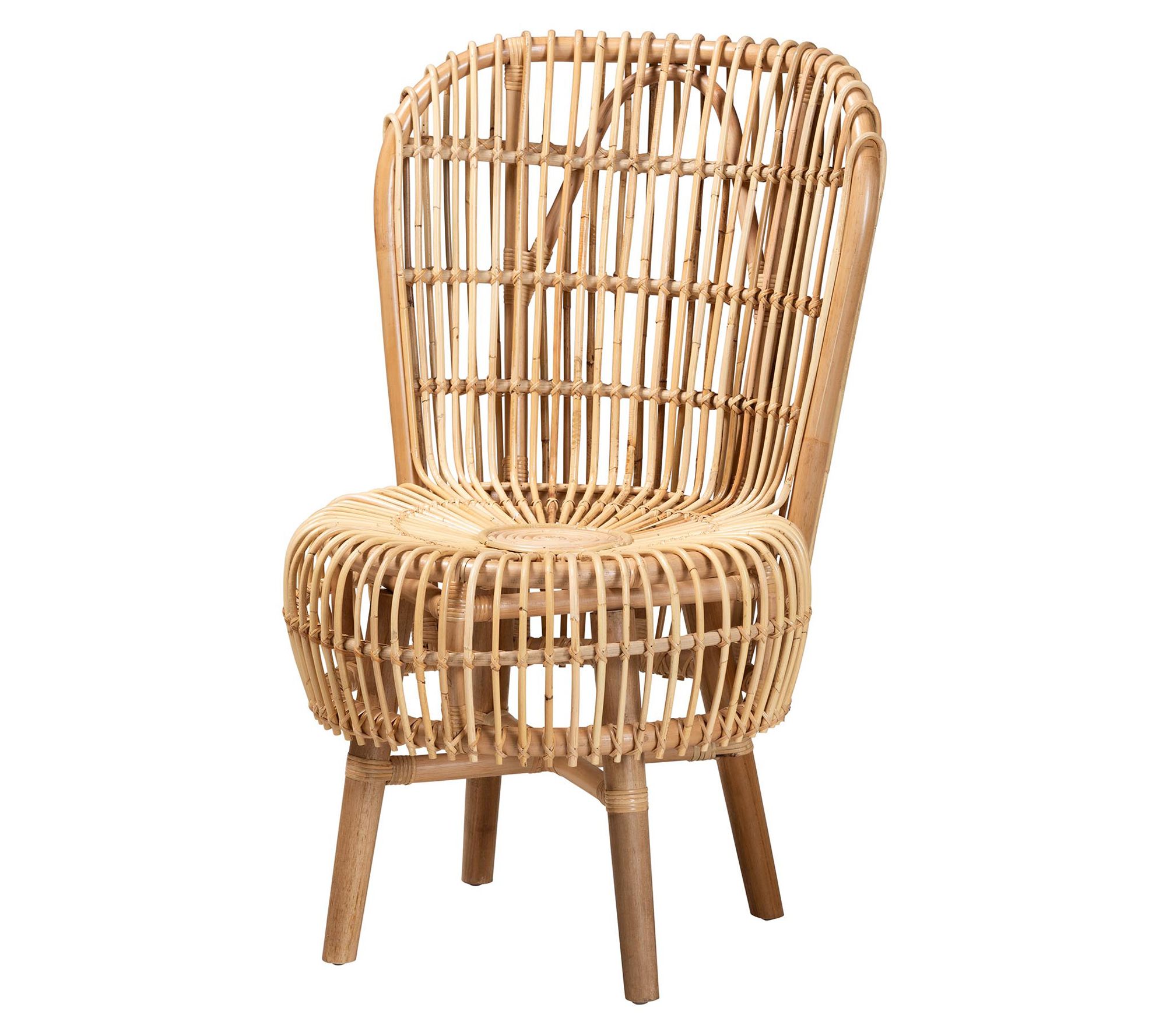 bali & pari Nagoya Natural Rattan Tall Lounge Chair