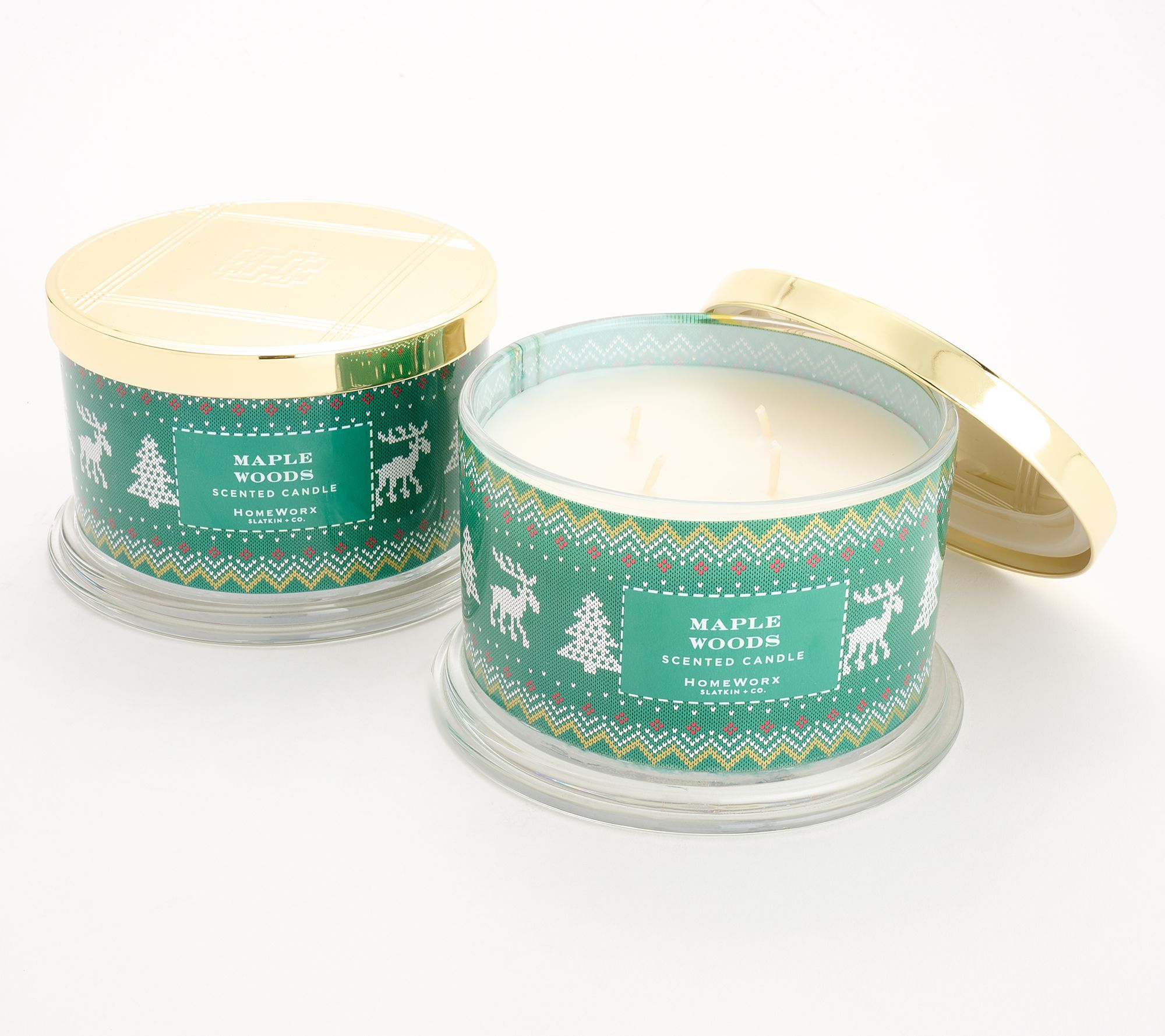 "As Is" HomeWorx by Slatkin + Co. S/2 Apres All Day Candles