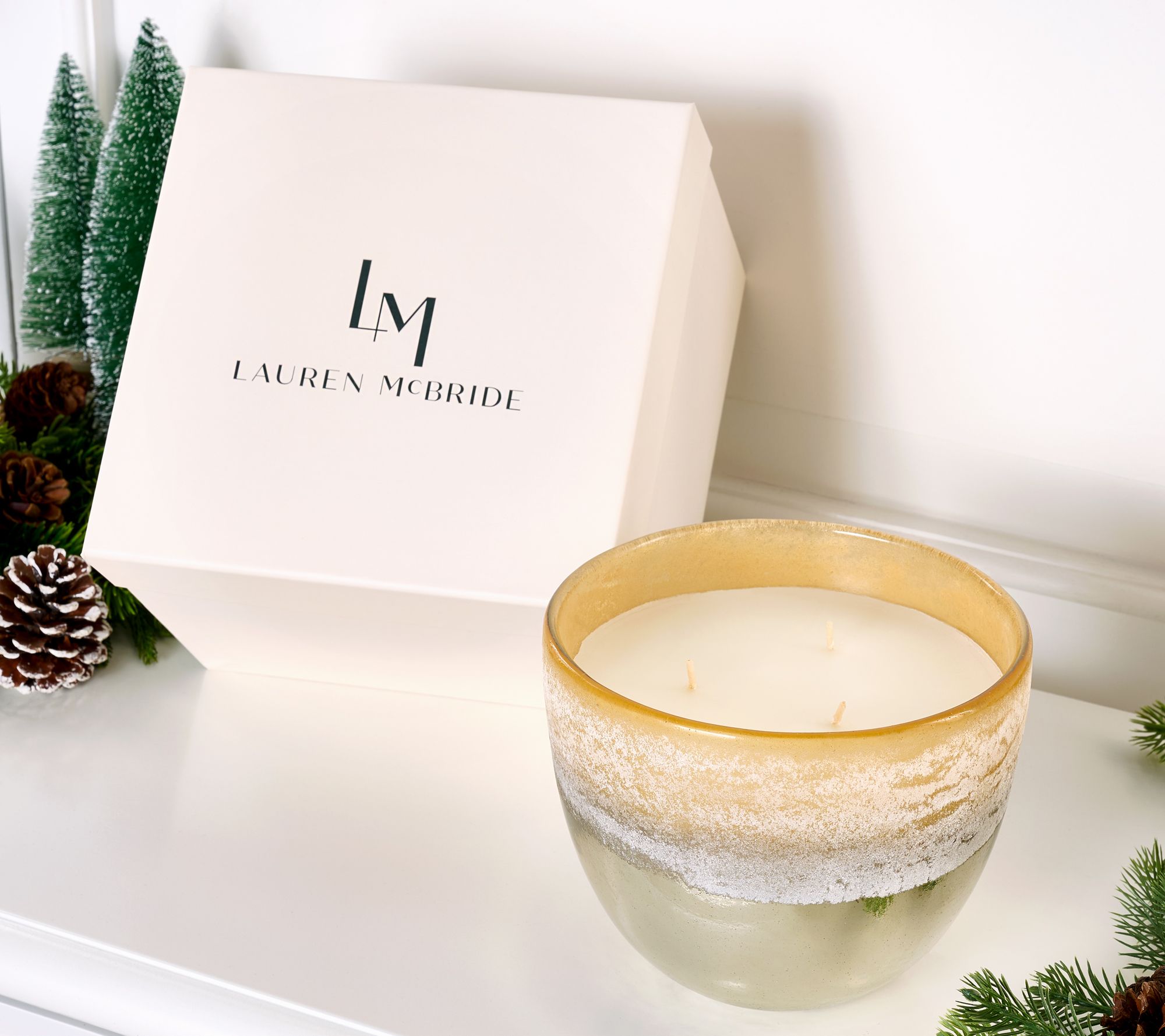 45oz Toasted Macaroon Candle with Gift Box by Lauren McBride