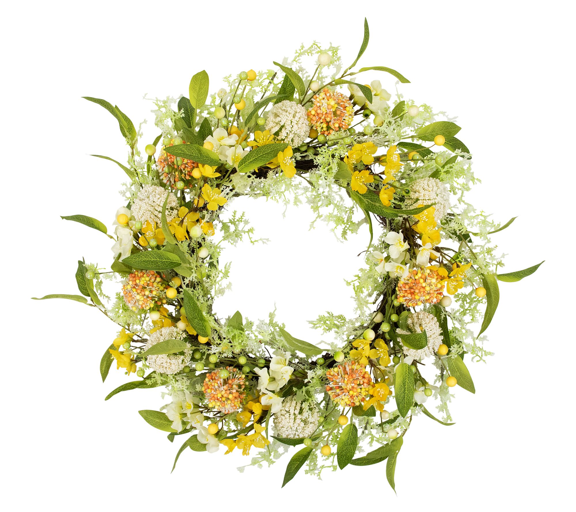 Northlight Berry and Thistle Floral Spring Wreath - 26"