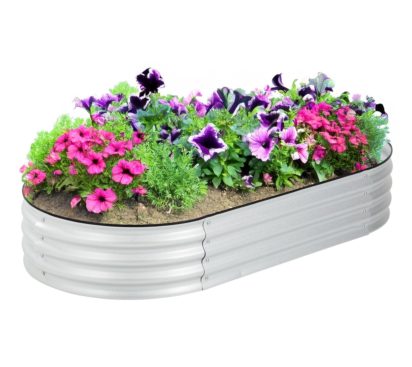 Backyard Expressions Galvanized Raised Garden Bed 6x3x1ft
