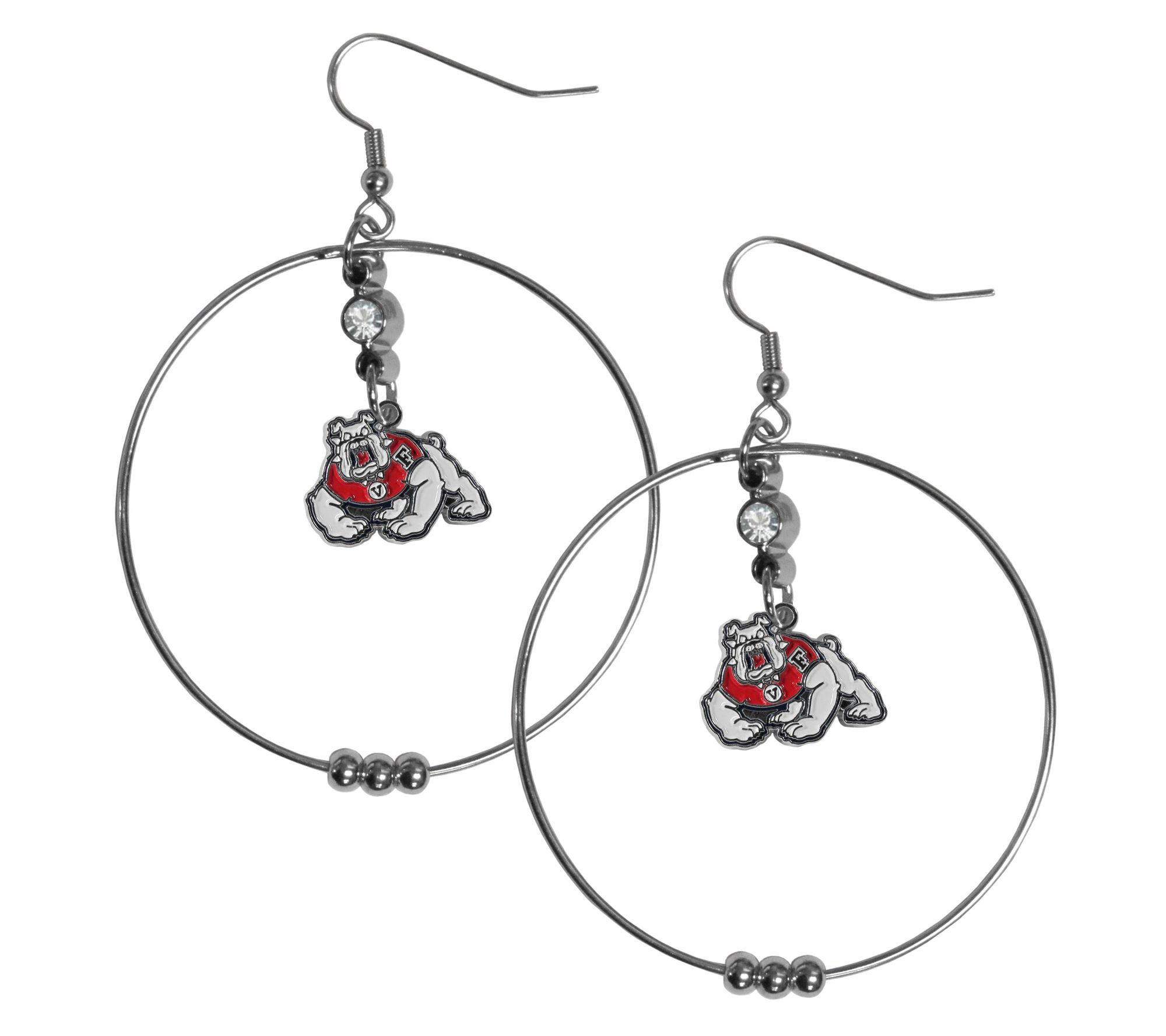 Siskiyou Sports College 2 Inch Hoop Earrings