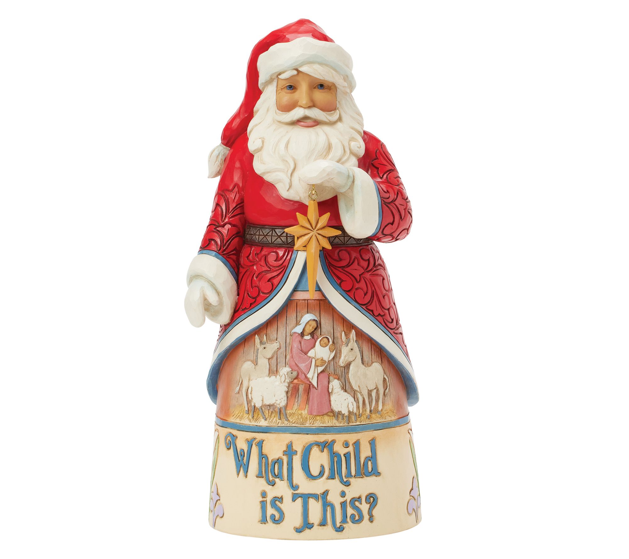 Jim Shore Heartwood Creek What Child Is This Santa Figurine
