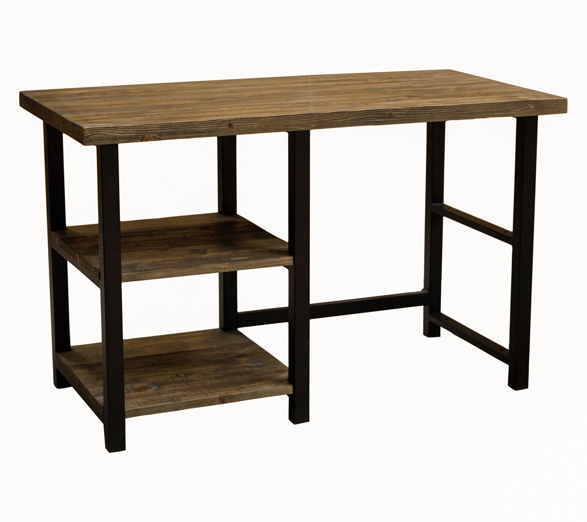 Alaterre Furniture Pomona 48" Metal and Solid Pine Wood Desk