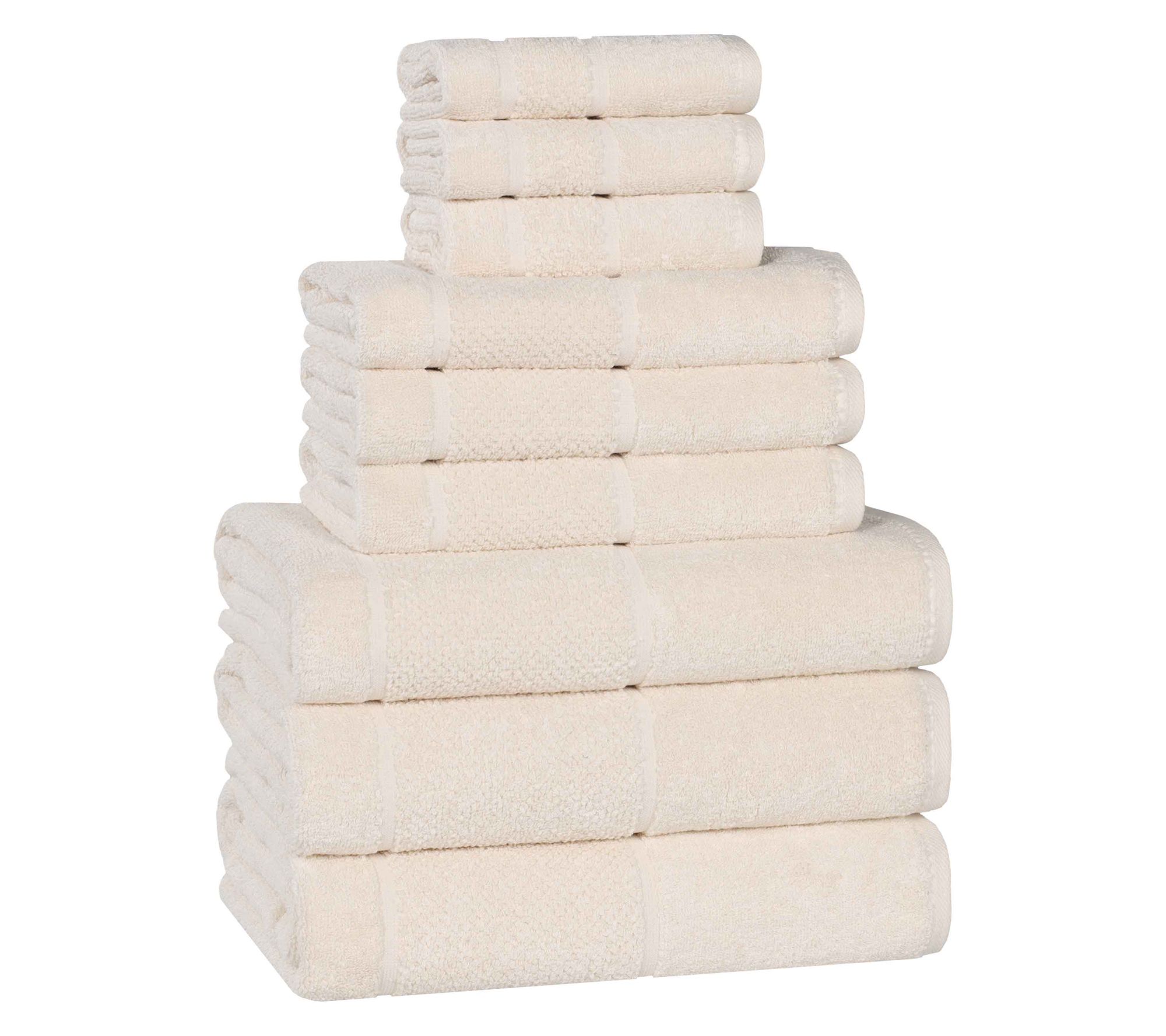 Superior Mile C otton Blend Sol id 9-Piece Towe l Set