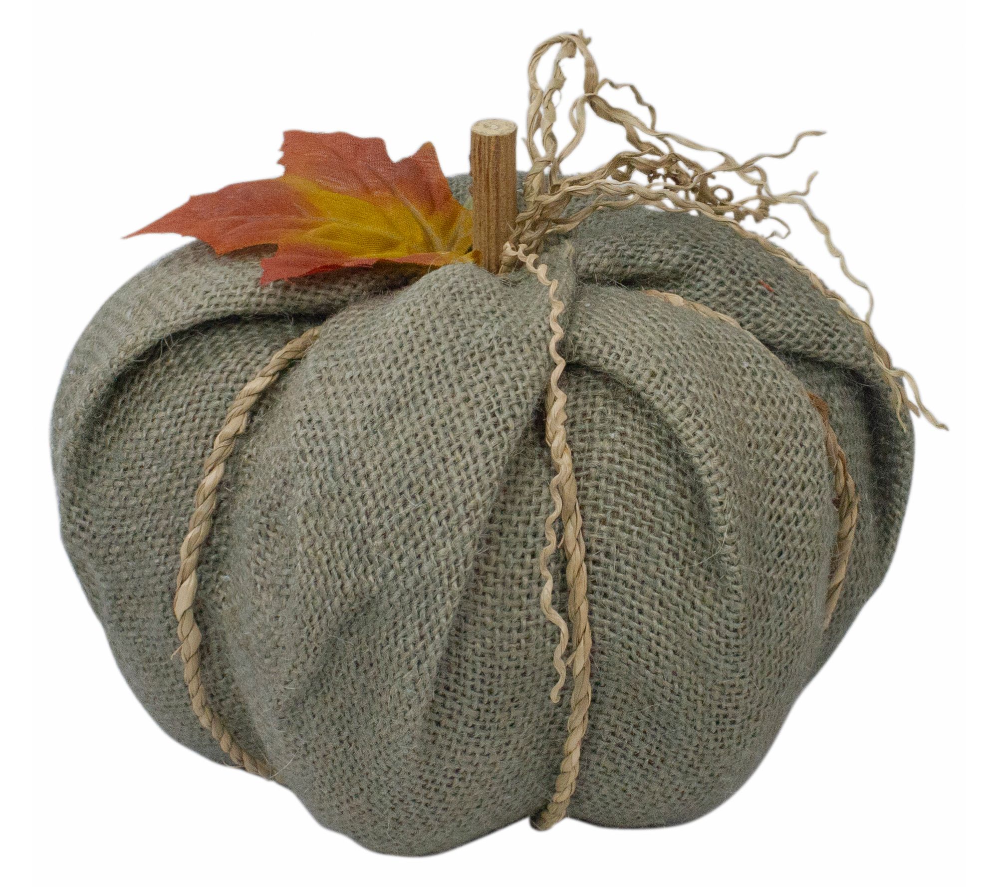 Northlight Burlap Autumn Harvest Pumpkin  6.75"