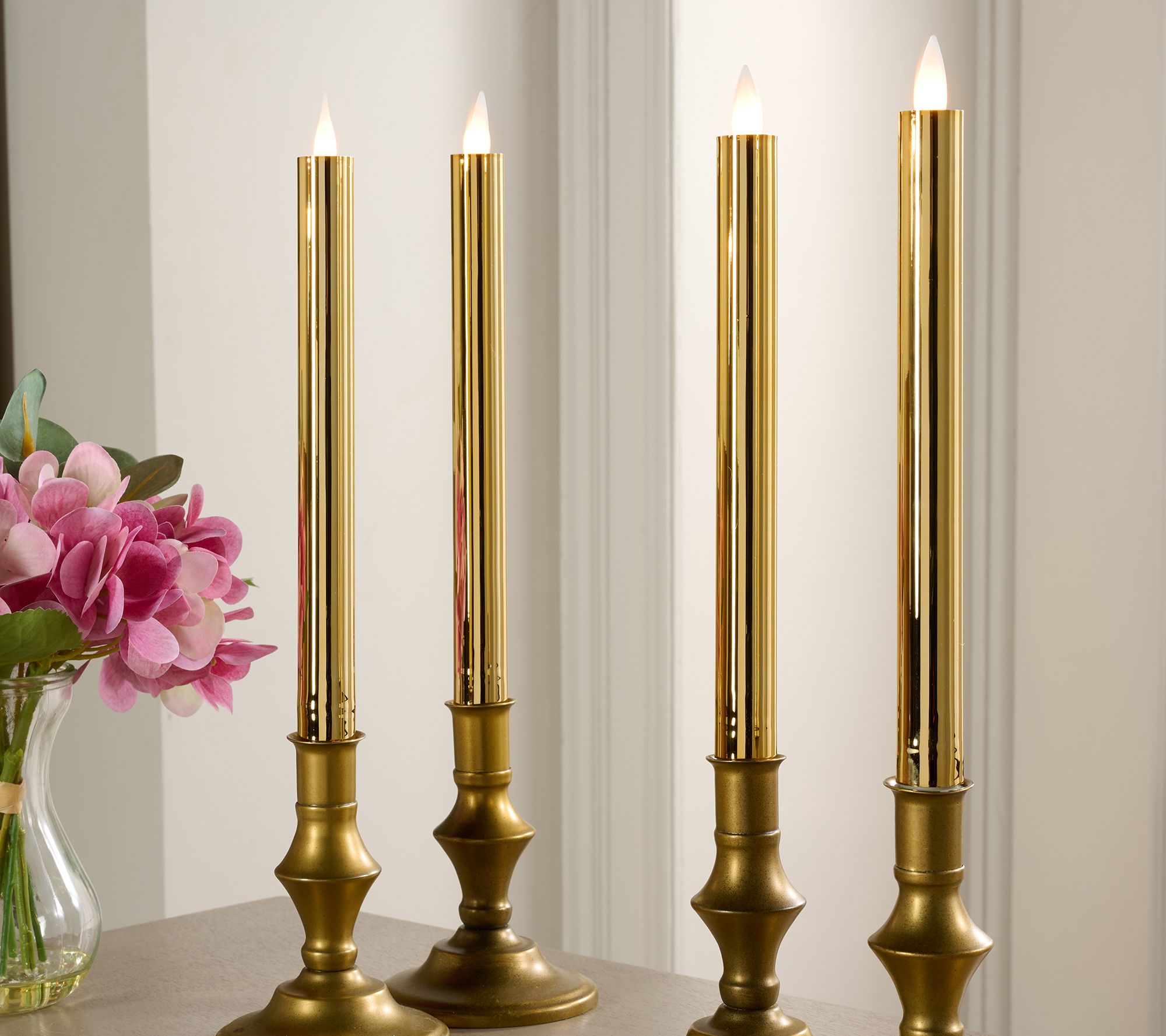 Set of 4_10" Candle Light High Shine Tapers by Valerie