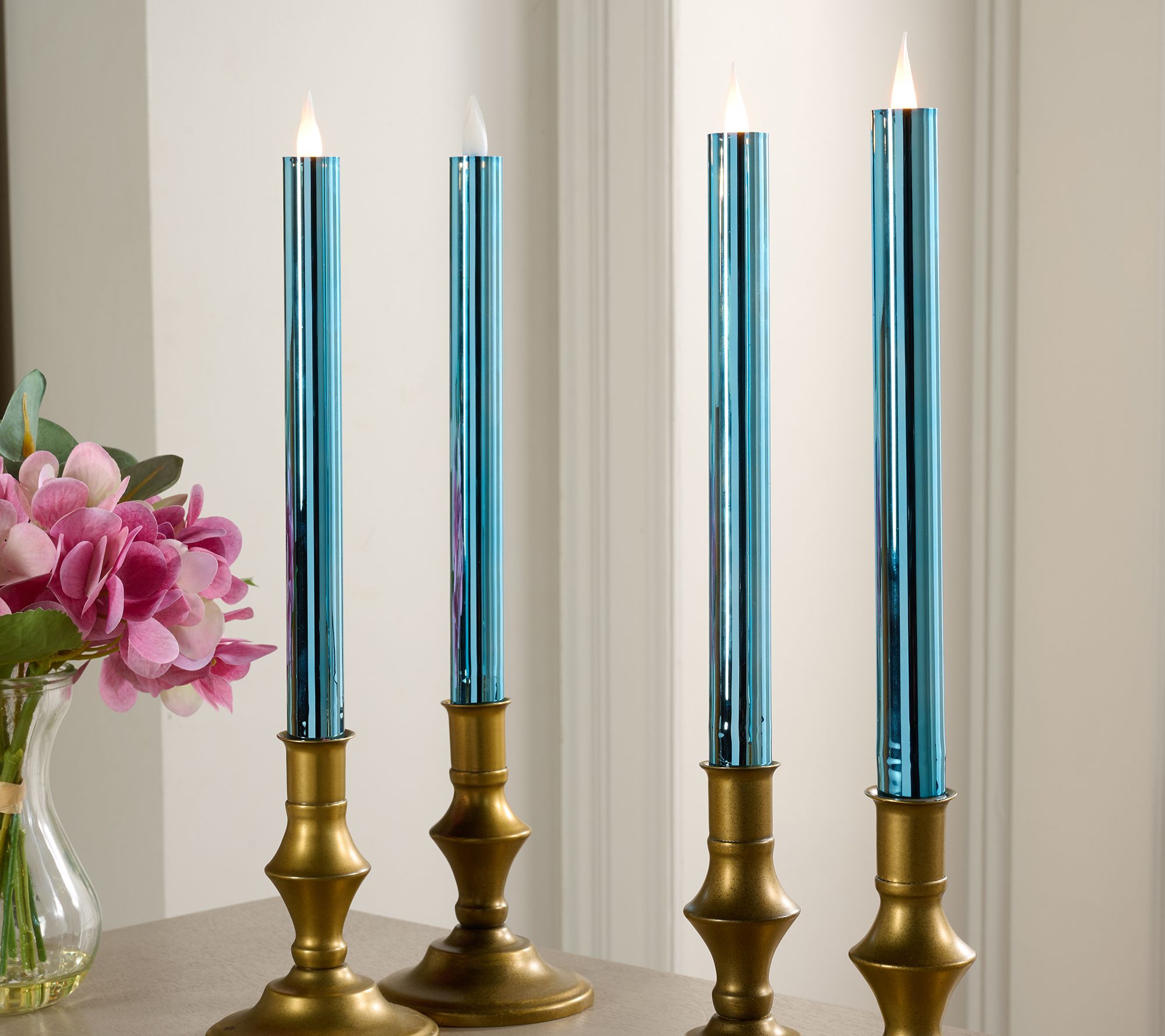 Set of 4_10" Candle Light High Shine Tapers by Valerie