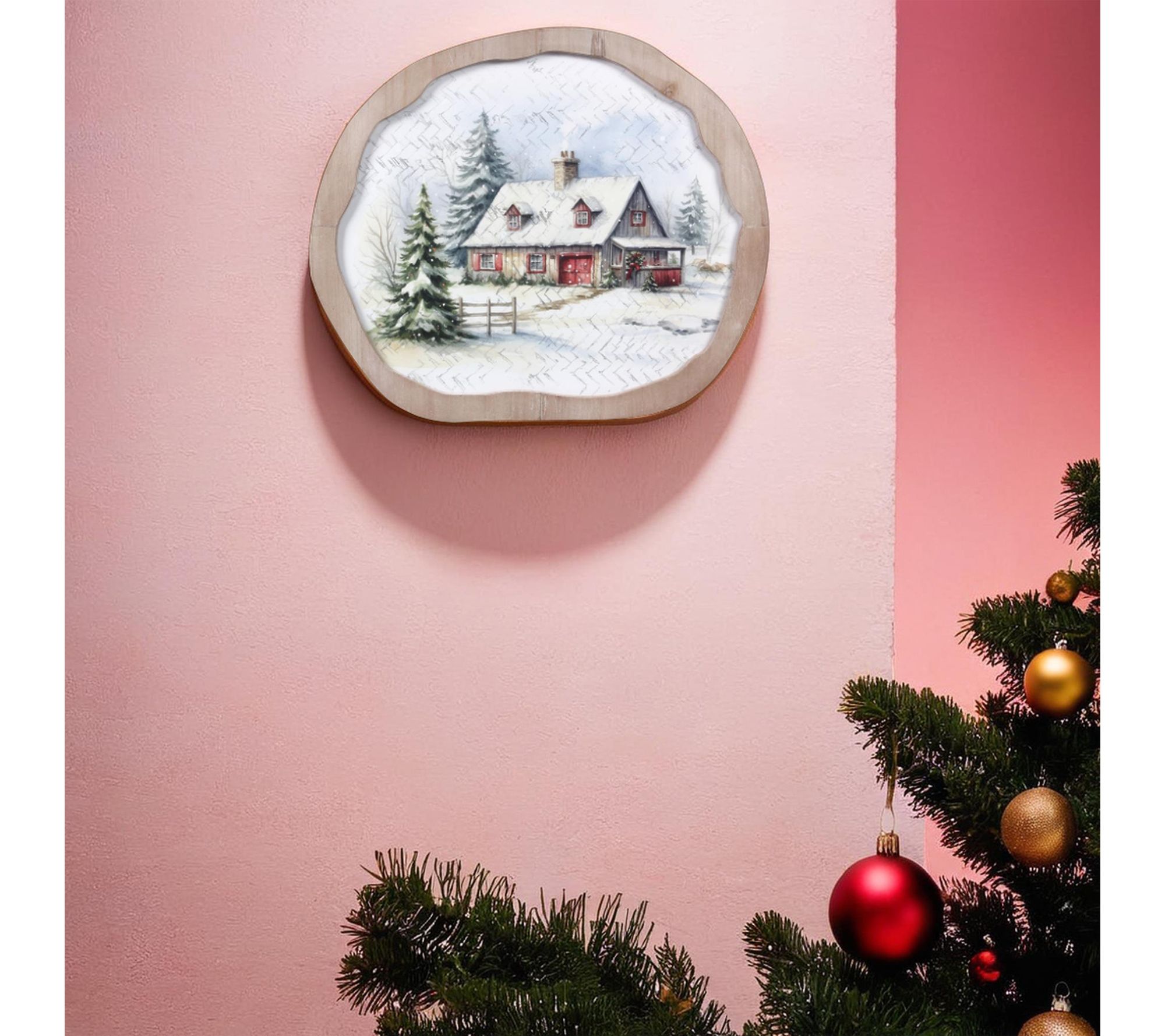 Young's Wood Christmas Winter Scene Wall Art