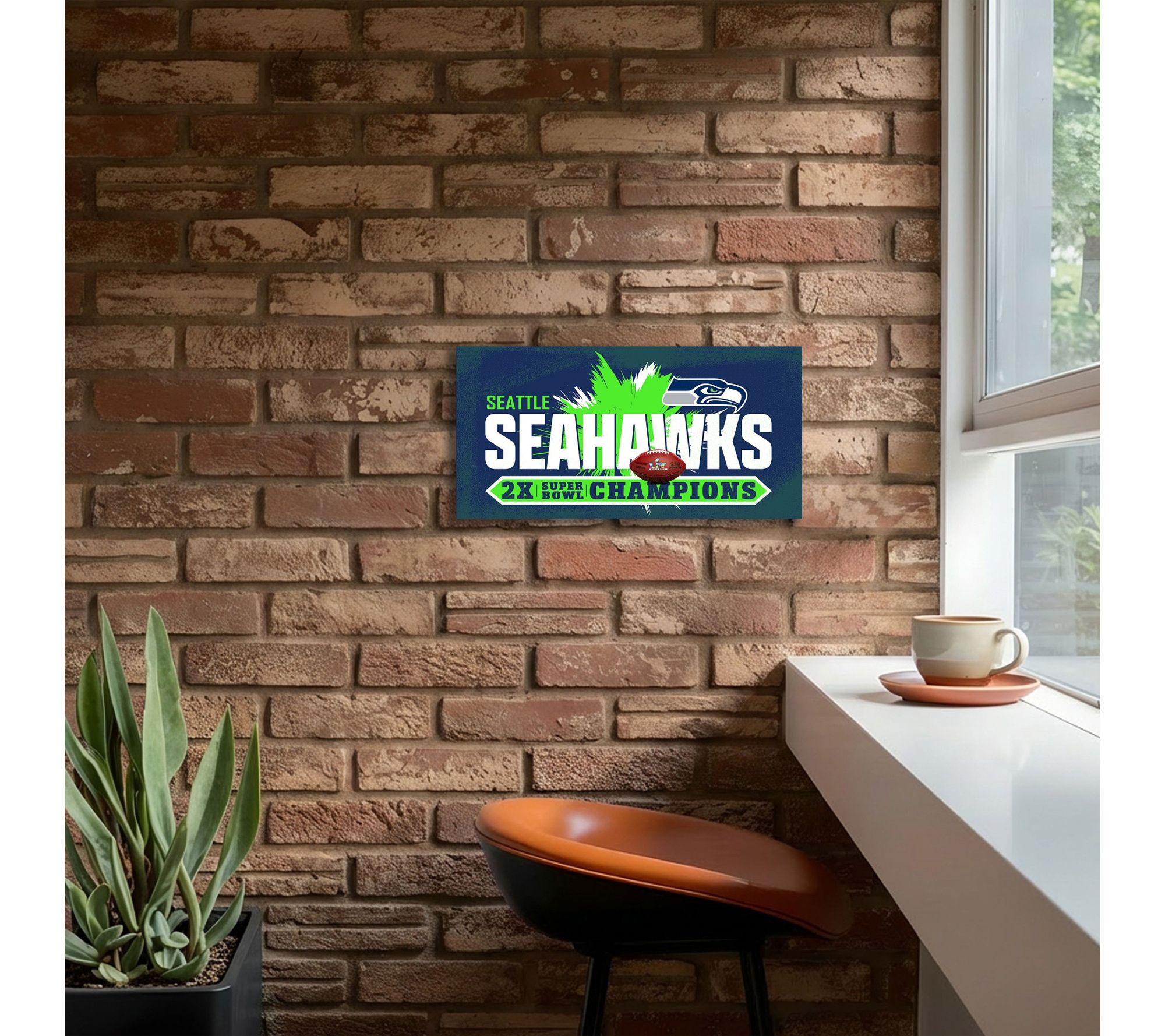 Fan Creations Seahawks Super Bowl LX Champions 2" x 6" Sign