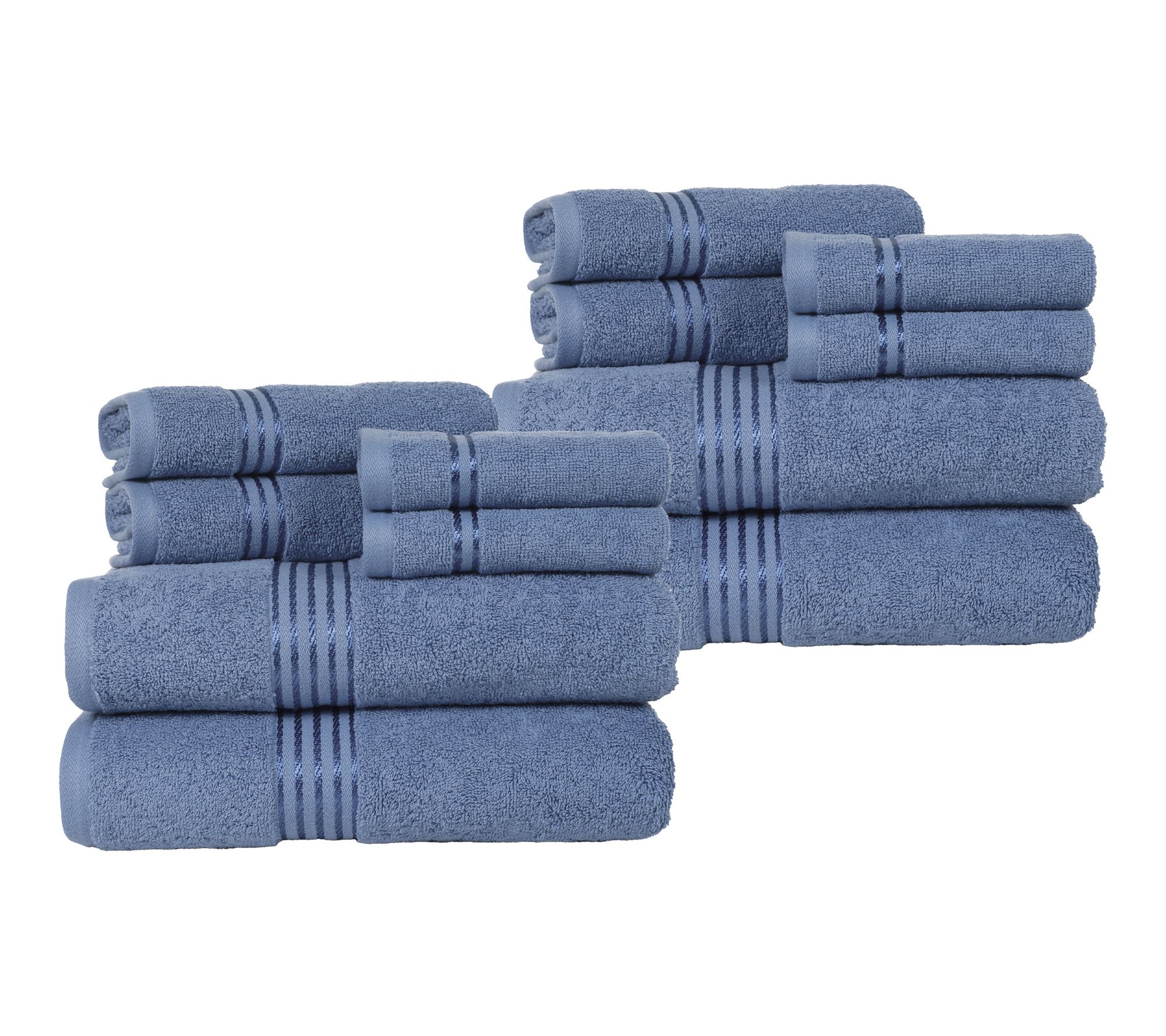 Lavish Home 12 Piece 100% Cotton Bathroom Towels Set