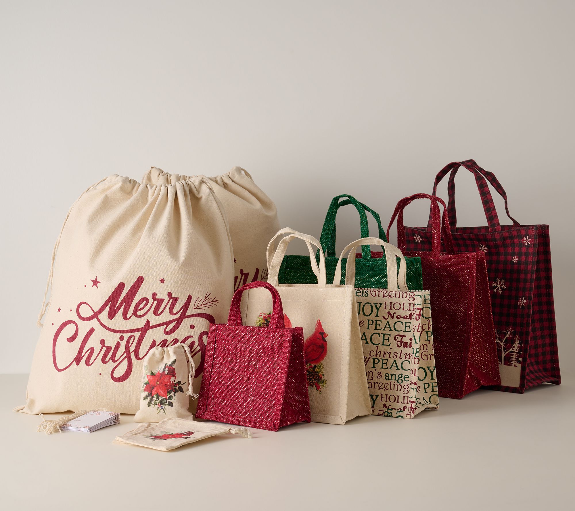 "As Is" Kringle Express 36pc Reusable Gift Bags & Tags Set