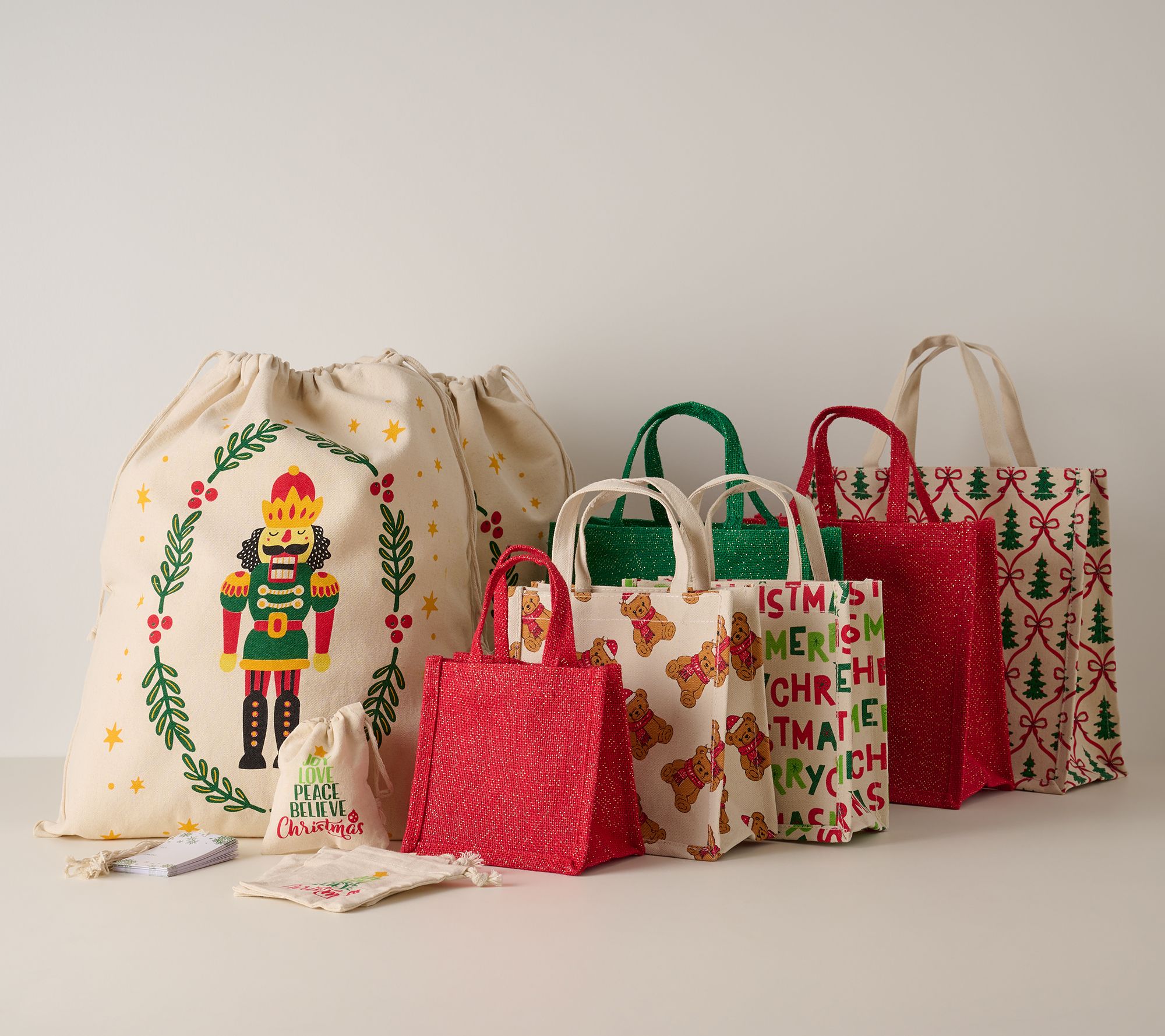 "As Is" Kringle Express 36pc Reusable Gift Bags & Tags Set