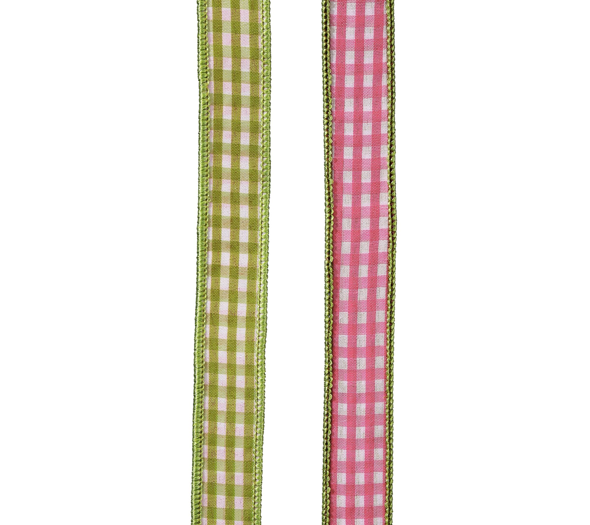 1"X10y Gingham/Polka Dot Ribbon by Valerie