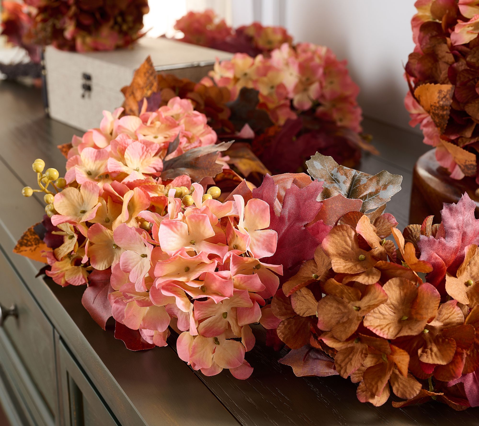 "As Is" Cozy Cottage Harvest 72" Hydrangea Garland