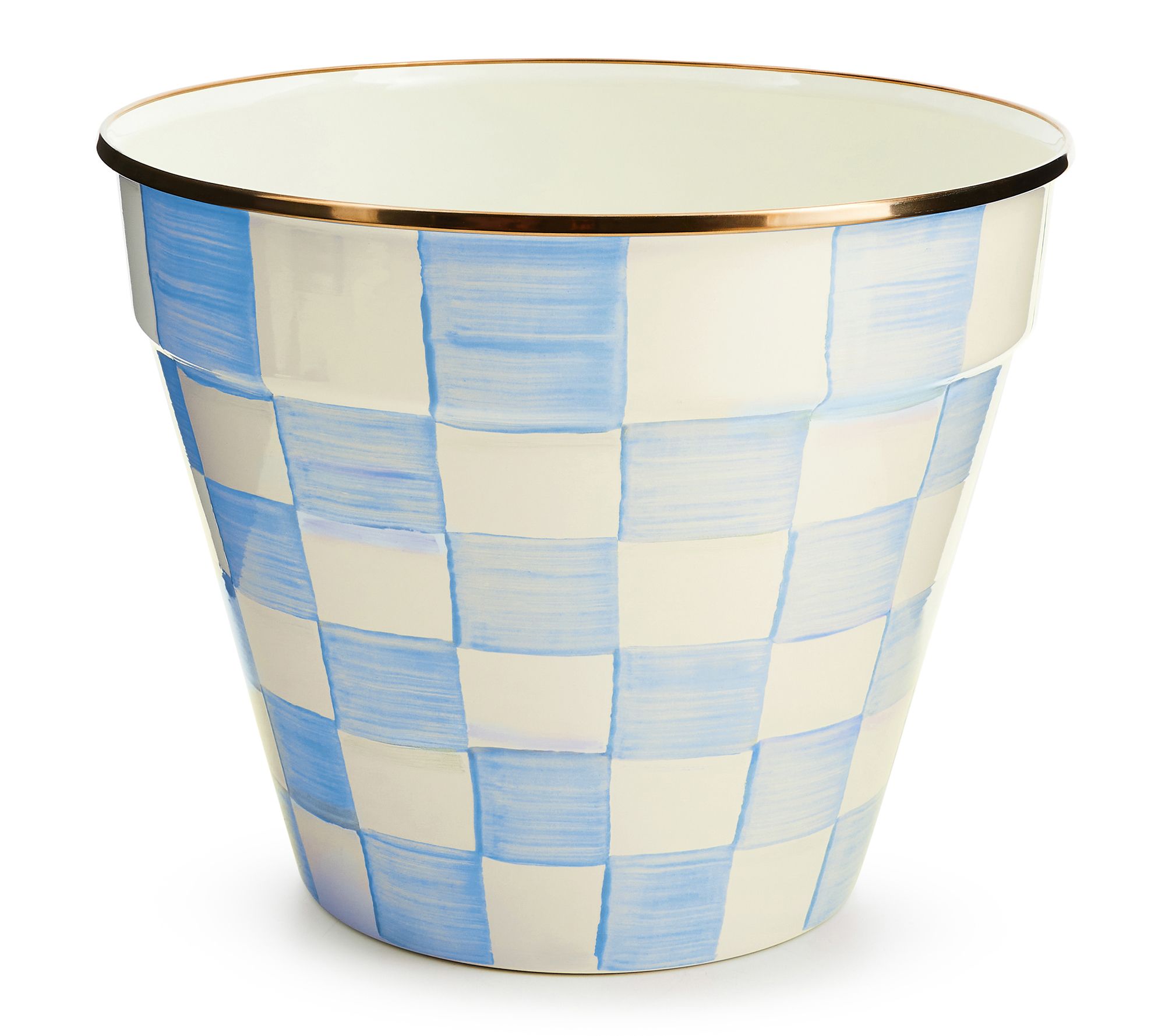 MacKenzie -Childs Check Extra Large Garden Pot