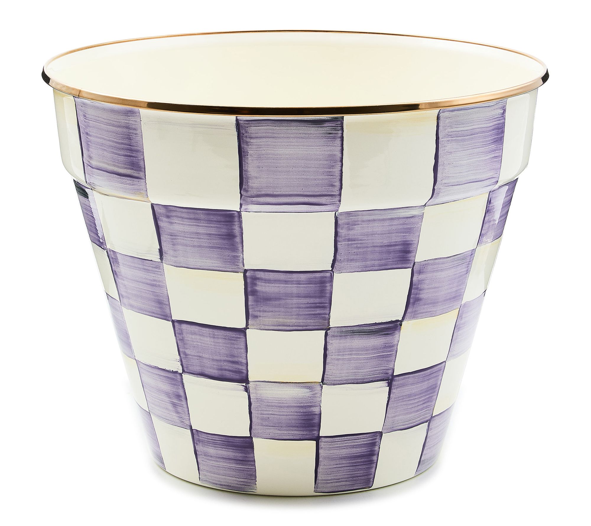 MacKenzie -Childs Check Extra Large Garden Pot