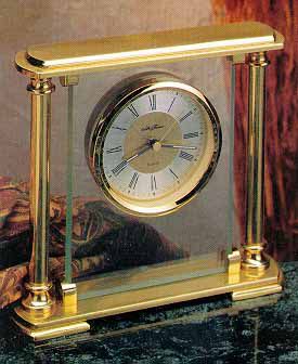 Seth Thomas Mirage Brass and Glass Desk Clock - QVC.com
