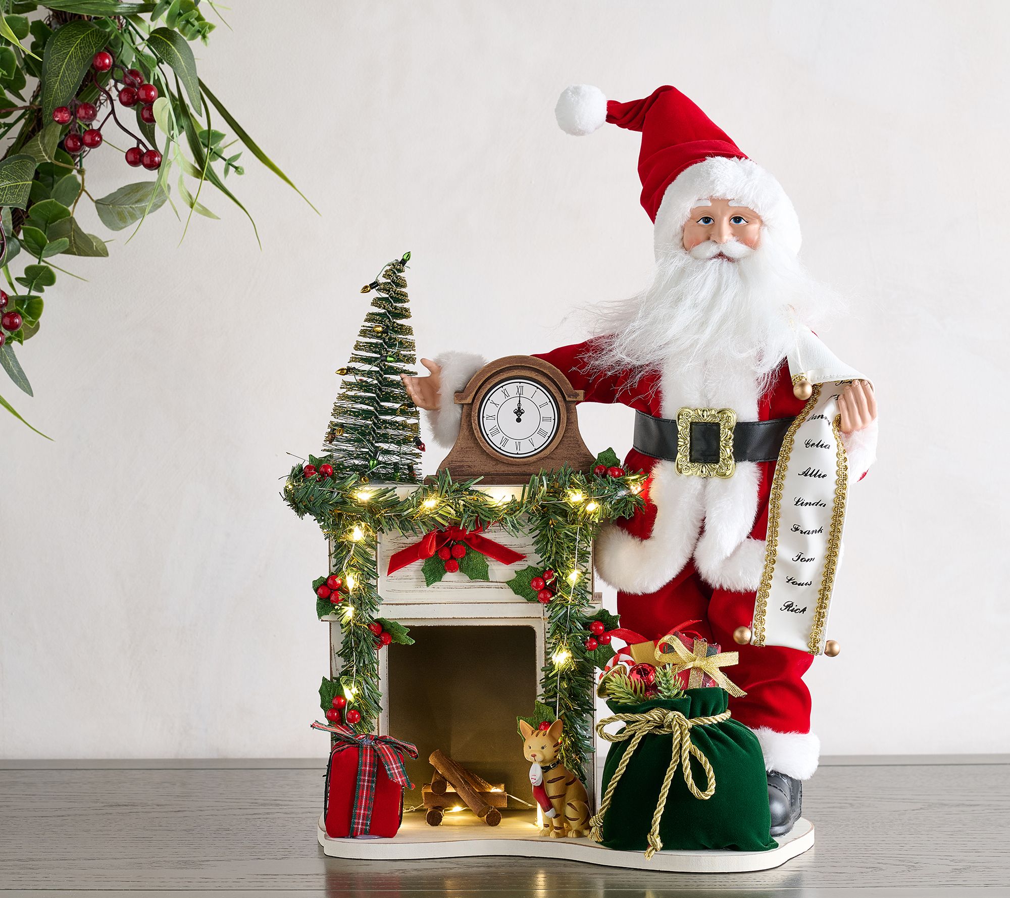 Illuminated Night Before Christmas Mr/Mrs Claus by Valerie