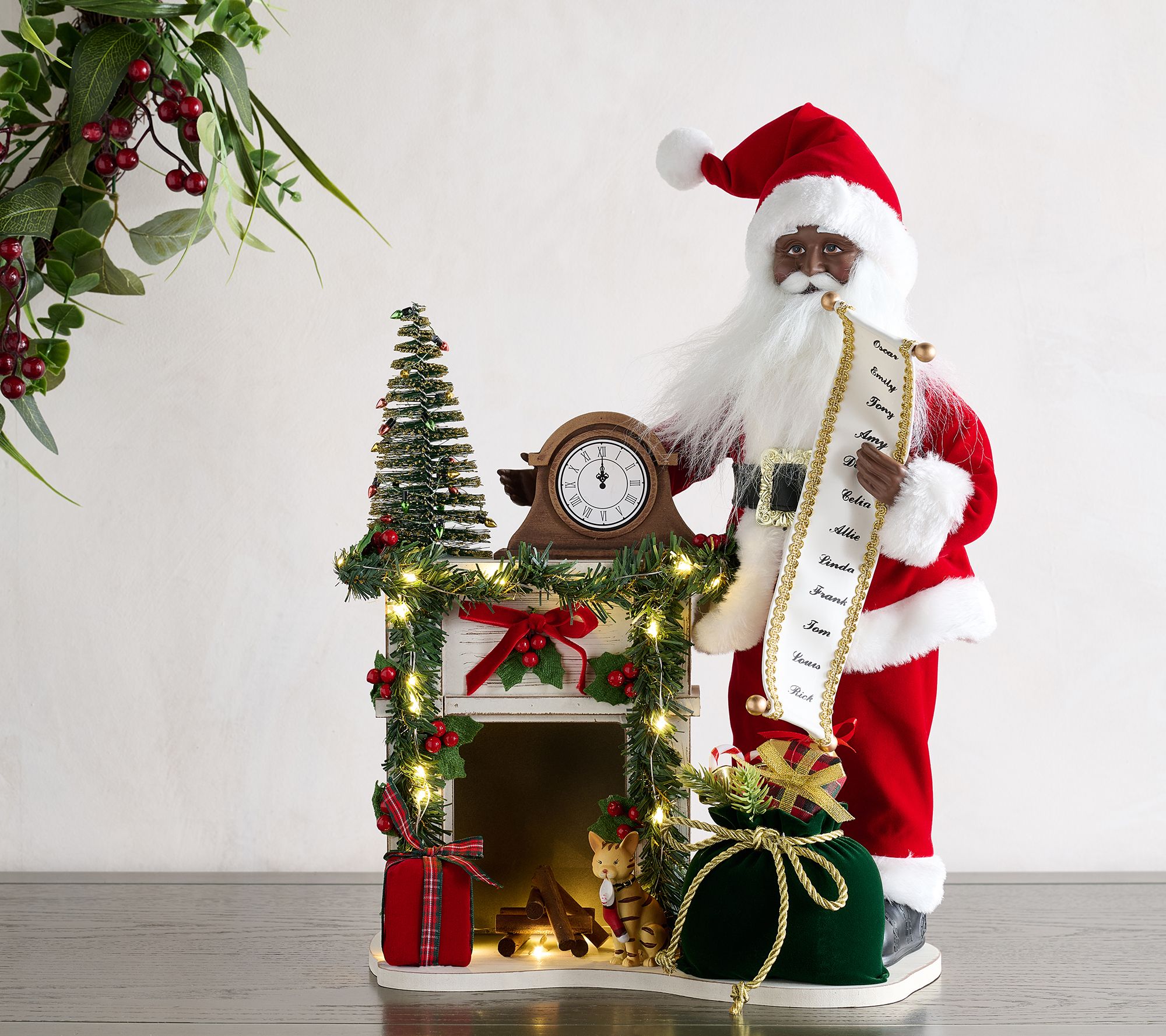 Illuminated Night Before Christmas Mr/Mrs Claus by Valerie | QVC
