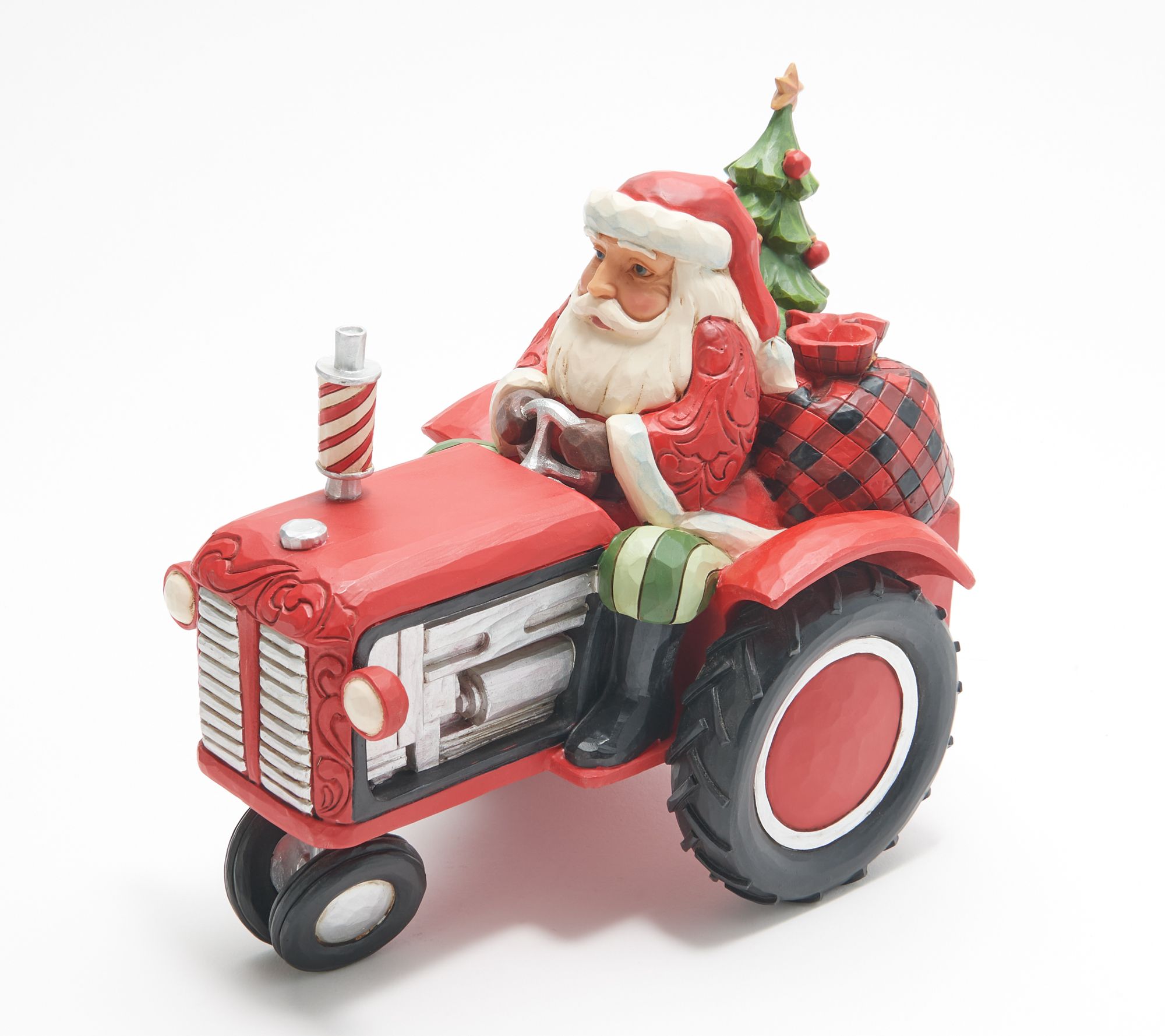 Jim Shore Country Living Santa Driving Tractor Figurine - Qvc.com