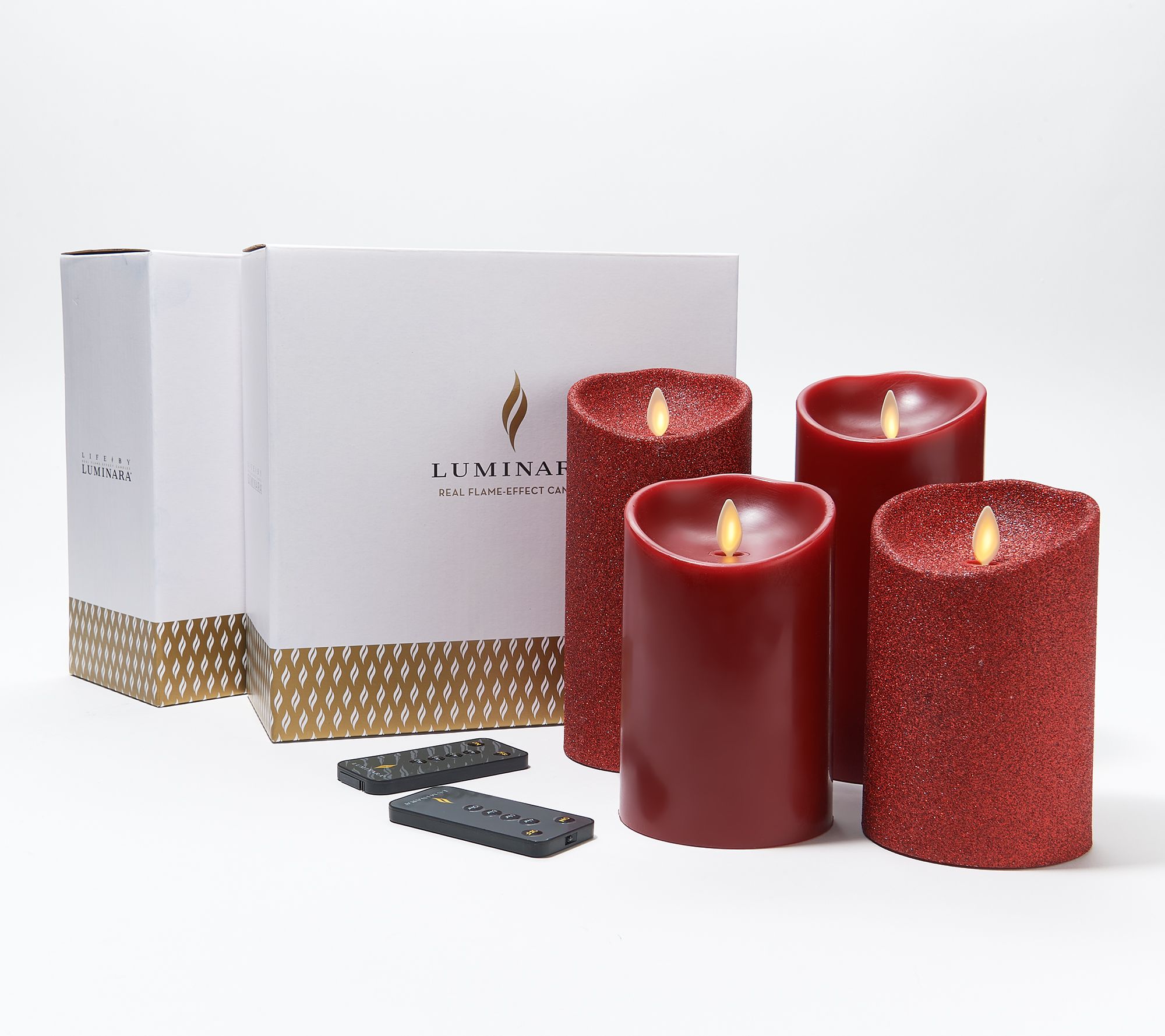 Set of Two 9" Vanilla Scent Luminara Fireless Candles Free Remote and Shipping 