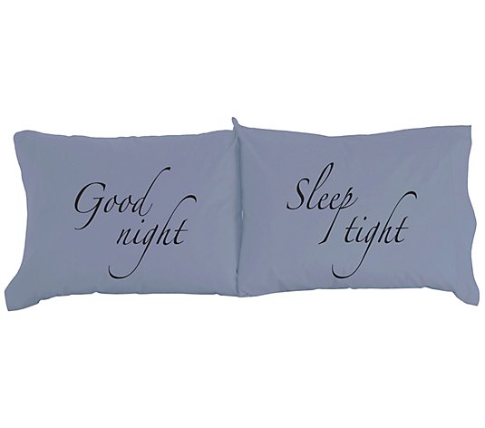 Shavel Micro Flannel Good Night Print Pillowcas e Pair