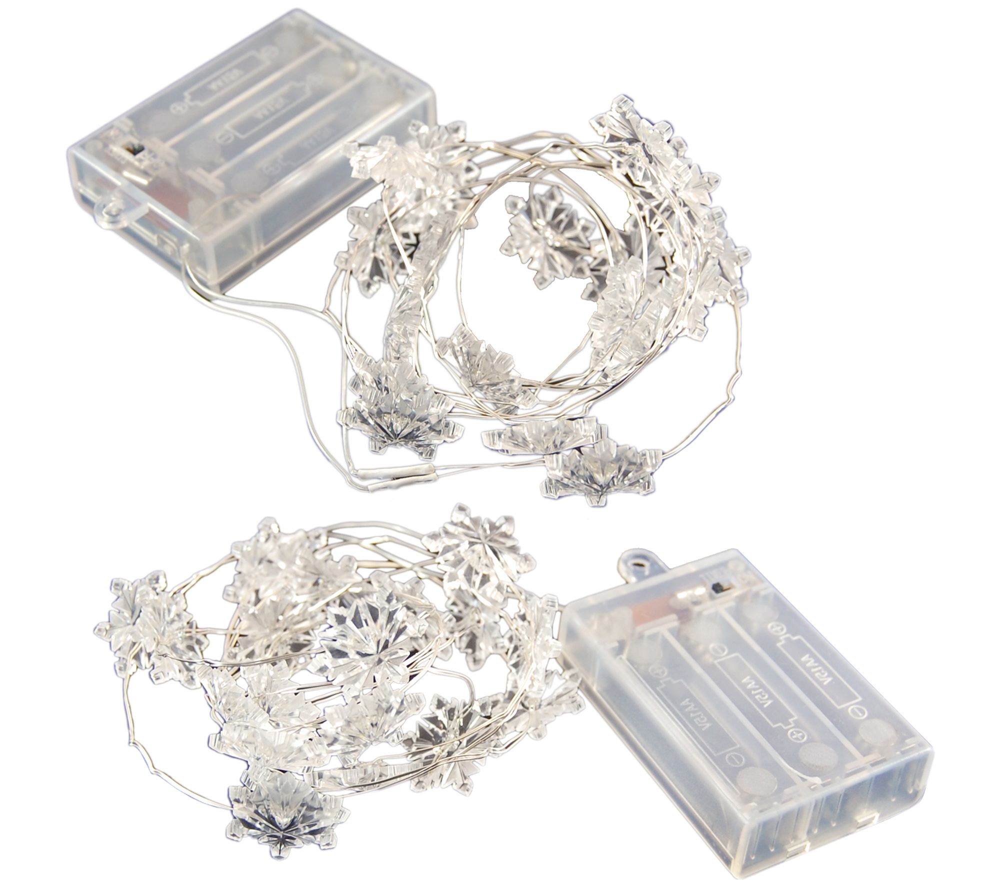 LumaBase 2 Snowflake LED Mini Fairy String Lights with Timer