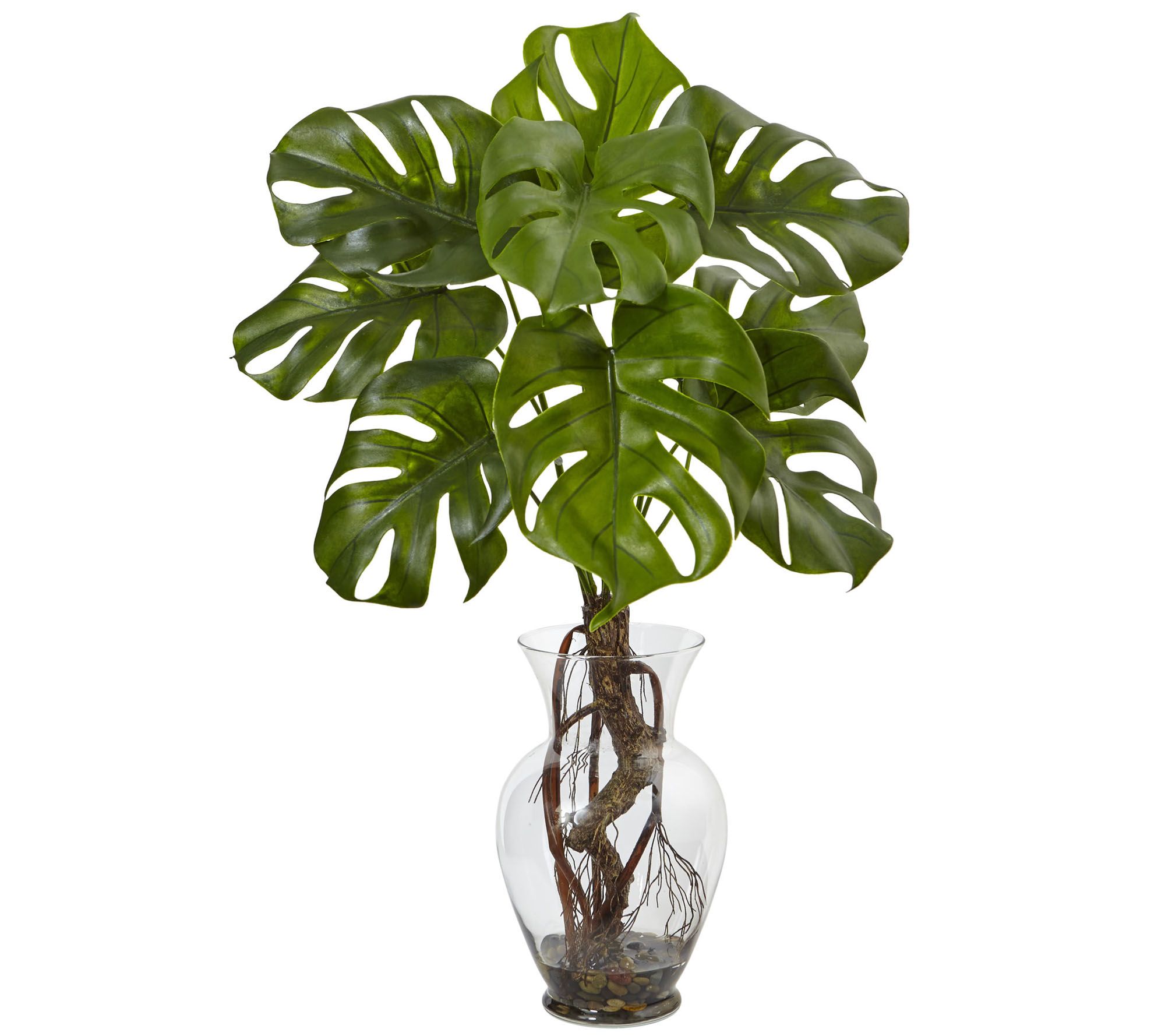 Monstera Plant with Vase by Nearly Natural