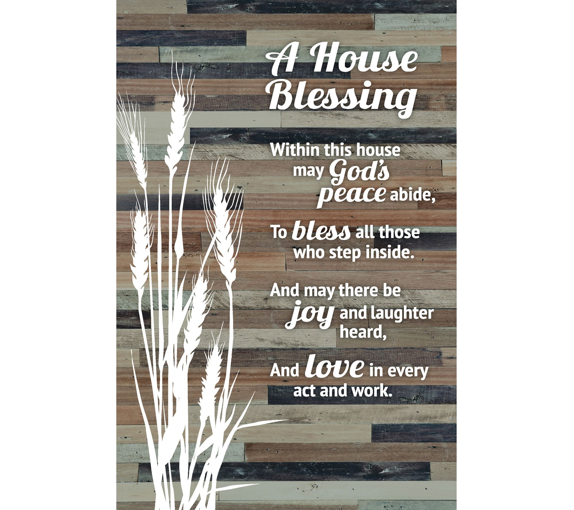 Lela & Ollie House Blessing Wood Plaque Easel -6" x 9"