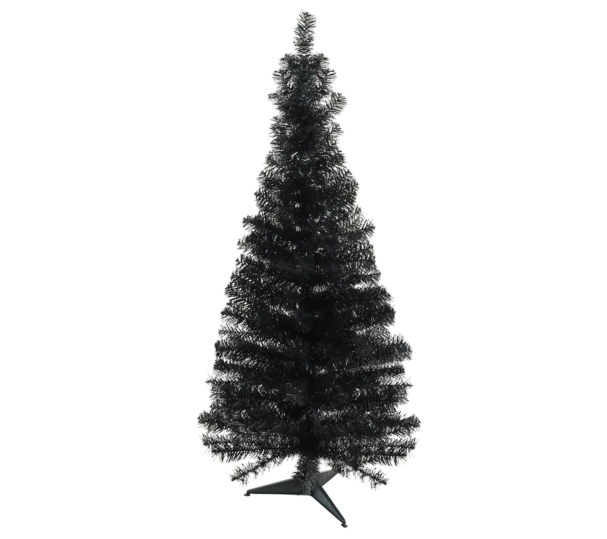 Northlight Slim Black Tinsel Artificial Christmas Tree - Unlit - QVC.com