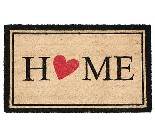 Home Heart Doormat with PVC Backing