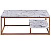 Teamson Home Marmo Coffee Table - Faux Marble/rass, 1 of 6