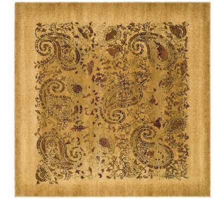 Lyndhurst 6' x 6' Paisley Life Power Loomed Square Rug