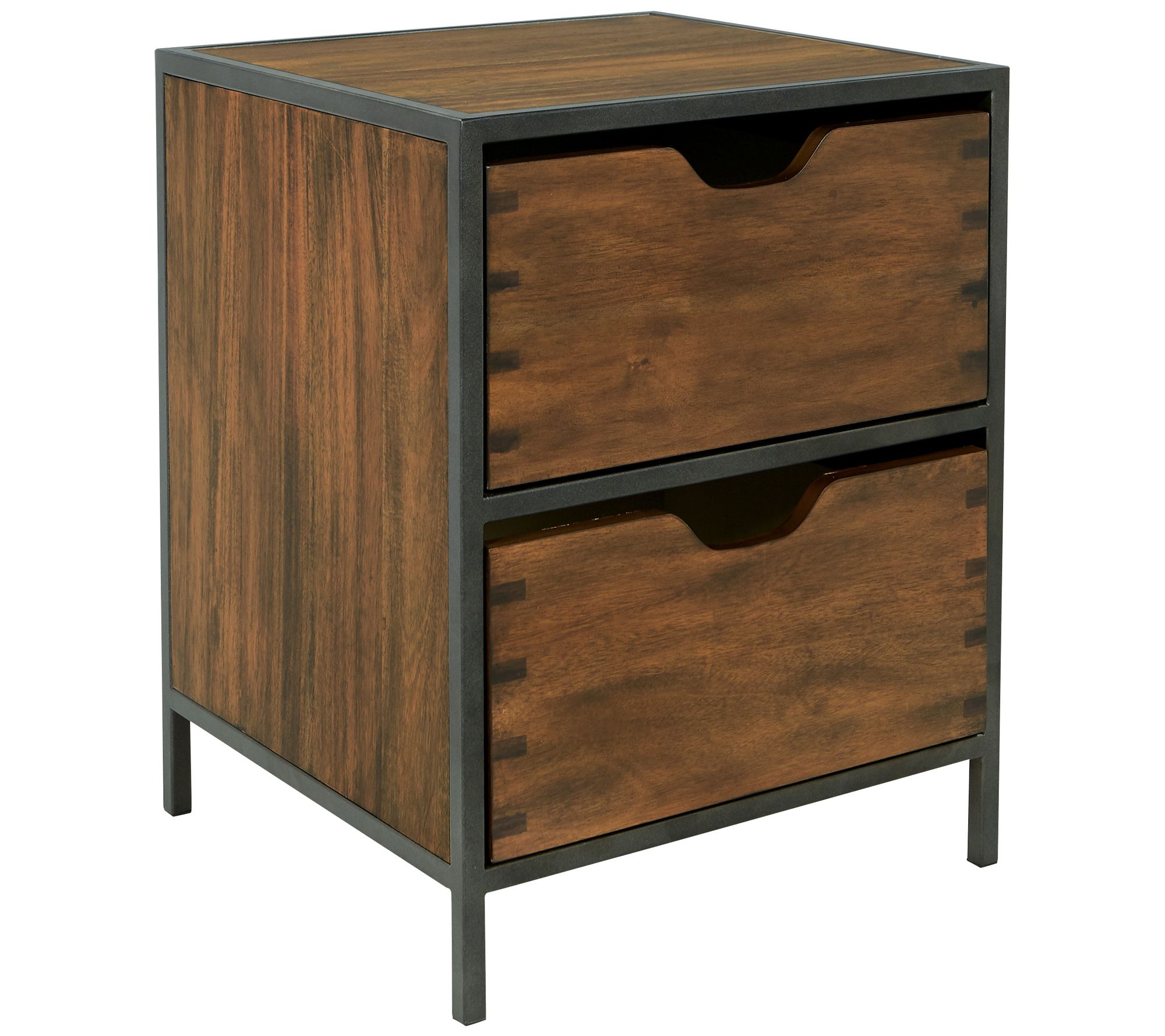 Clermont Storage Cabinet with 2 Drawers in Walnut Finish ASM - QVC.com