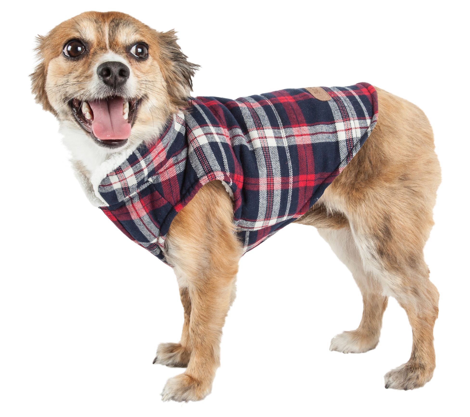 Pet Life 'Puddler' Classical Plaided Insulatedog Coat Jacket