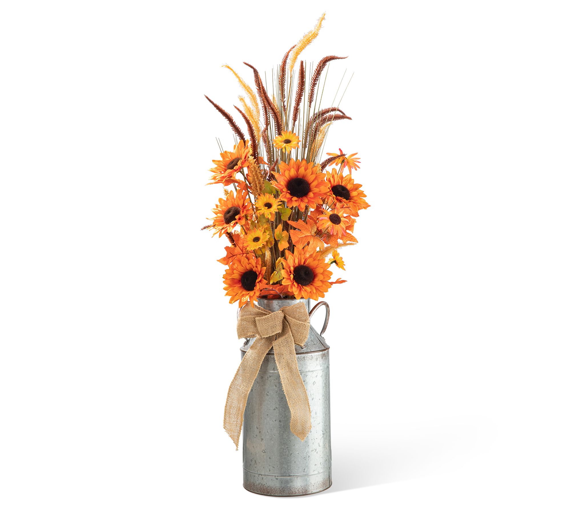 Glitzhome 39.75"H Fall Harvest Sunflower Leaf Ptted Tree