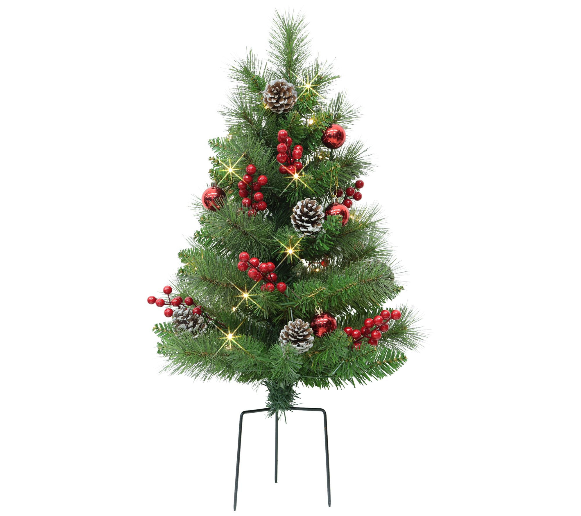 Puleo Set (2) 30" Pre-Lit Artificial Urn Filler35 LED Lights
