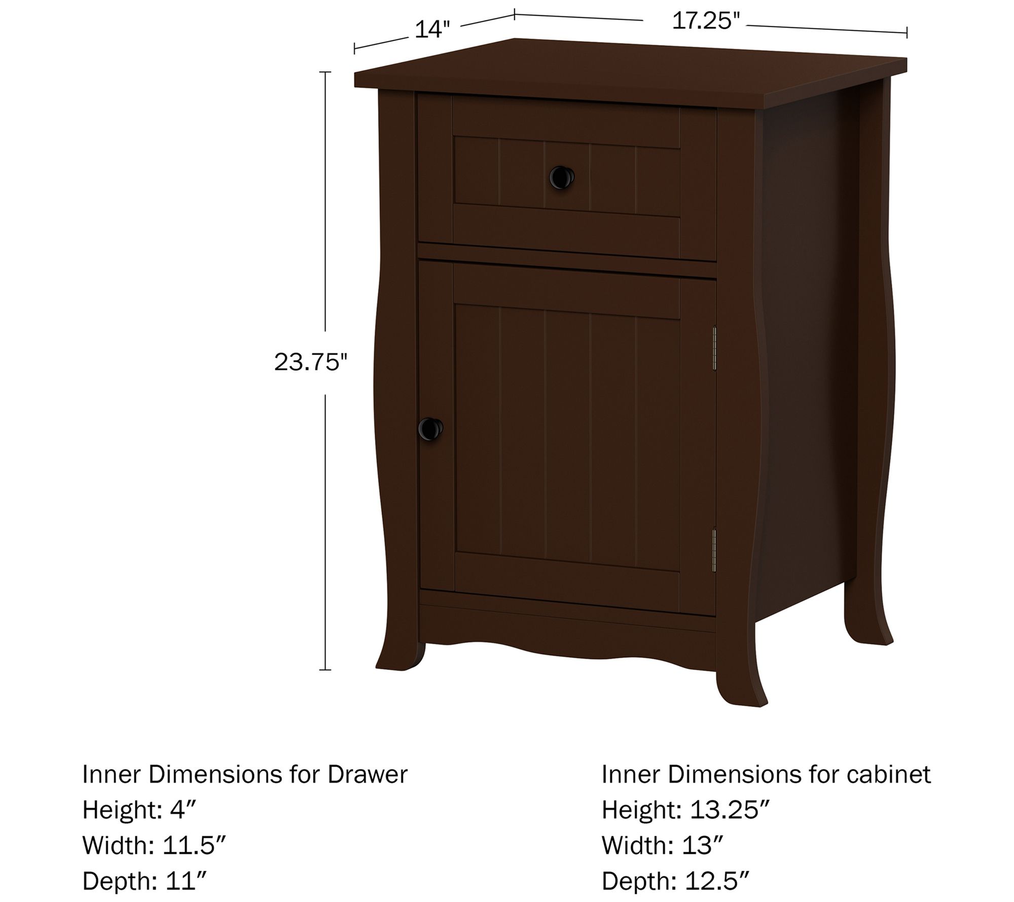 Lavish Home 2 Accent End Tables Storage Drawernd