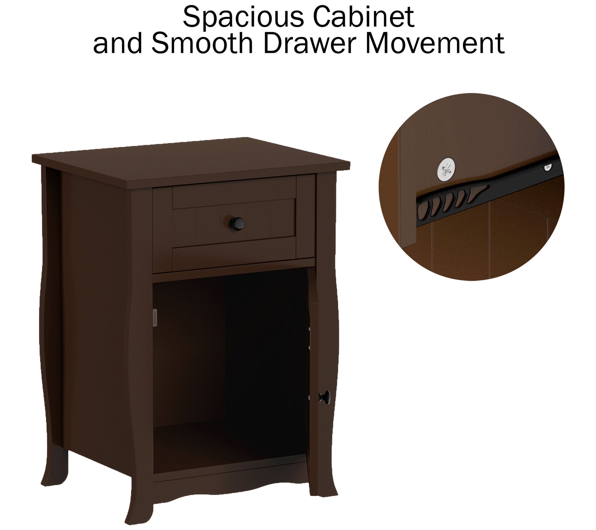 Lavish Home 2 Accent End Tables Storage Drawernd