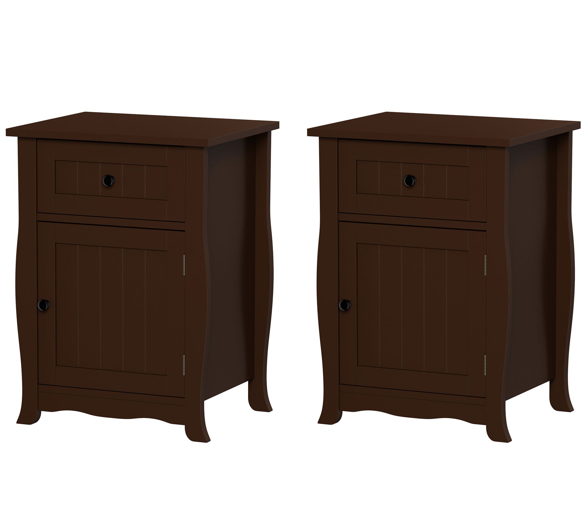 Lavish Home 2 Accent End Tables Storage Drawernd Cabinet