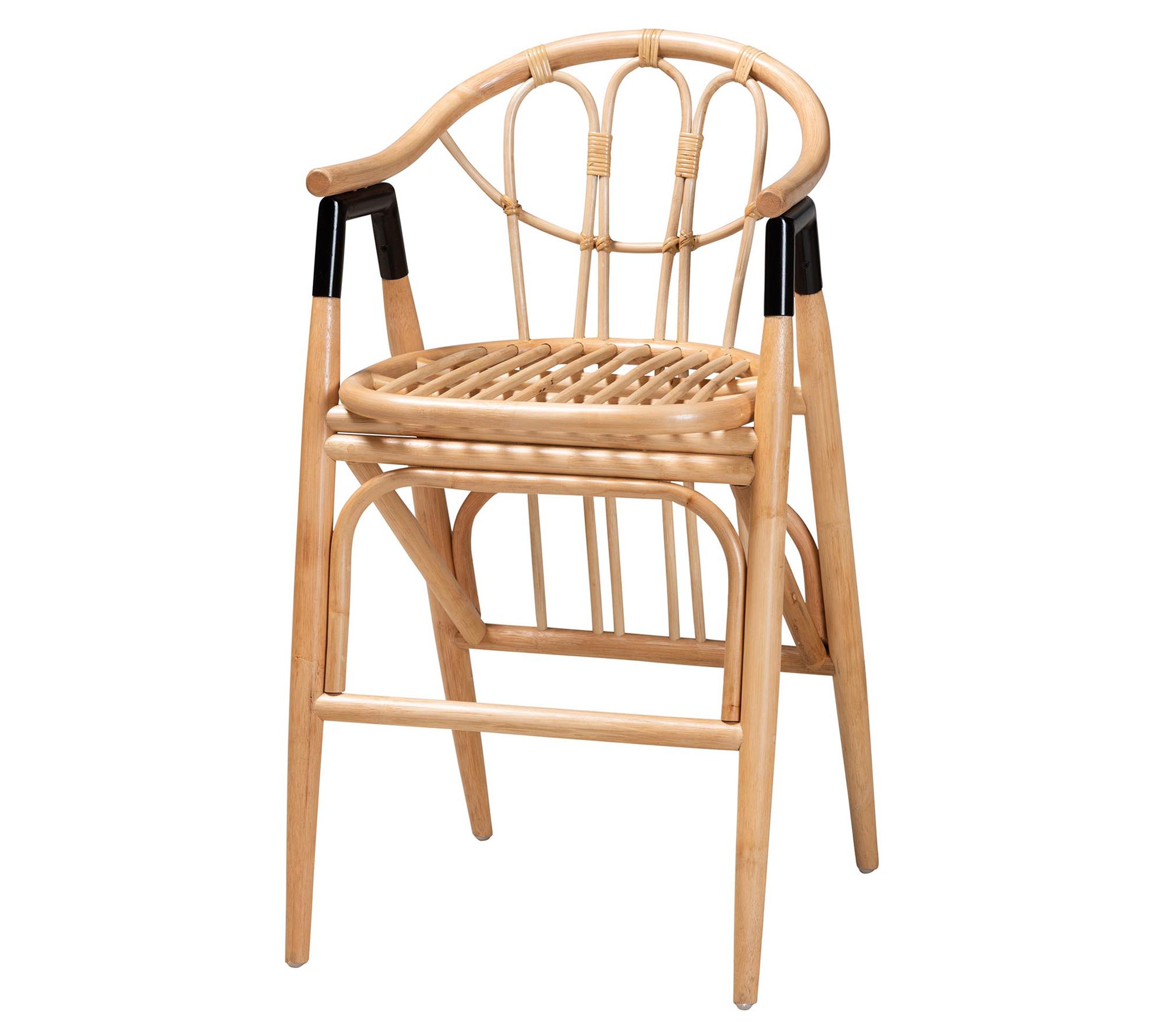 bali & pari Cyntia Natural Brown Rattan CounterStool