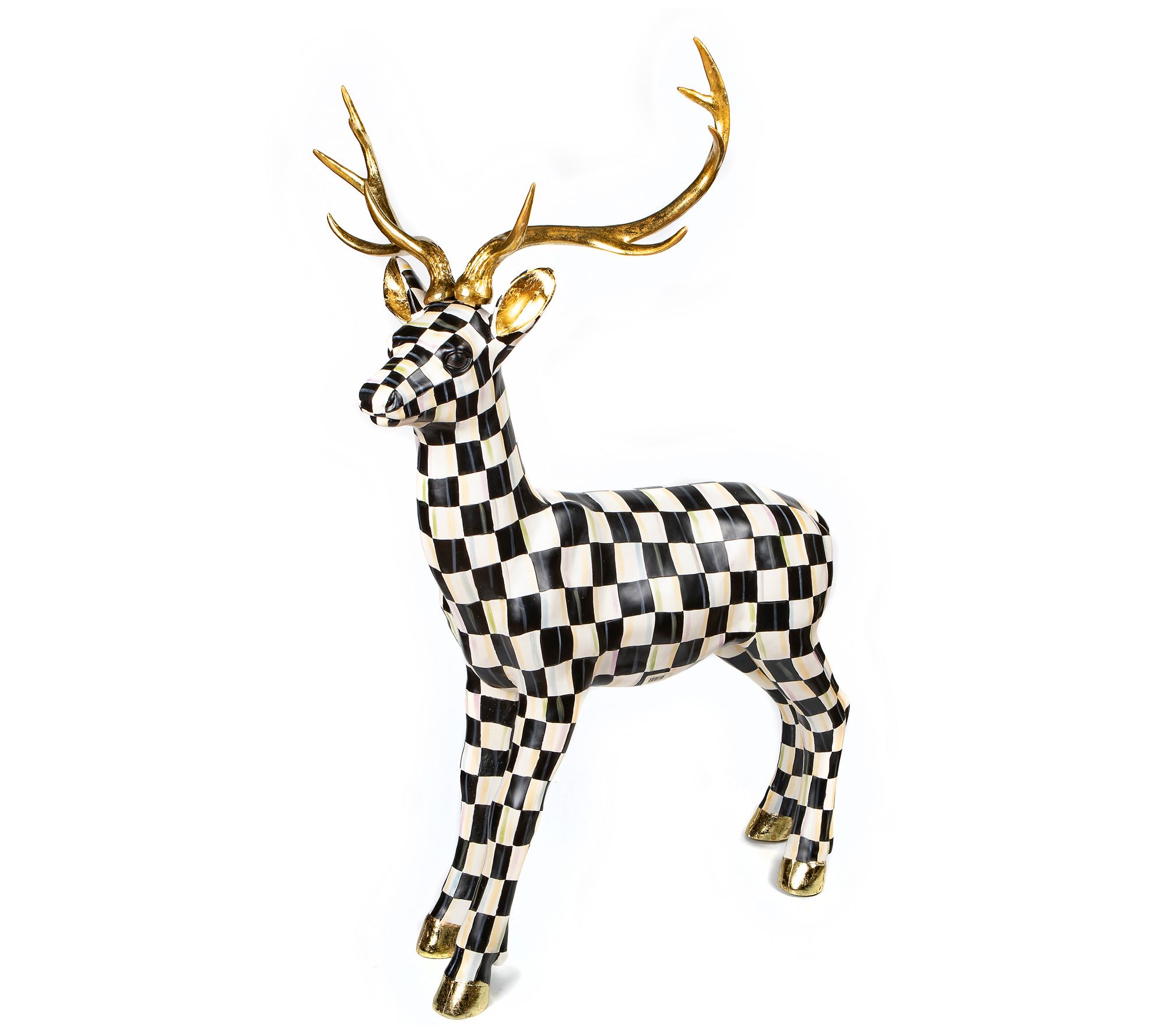 MacKenzie-Childs Courtly Check Outdoor Standing Deer