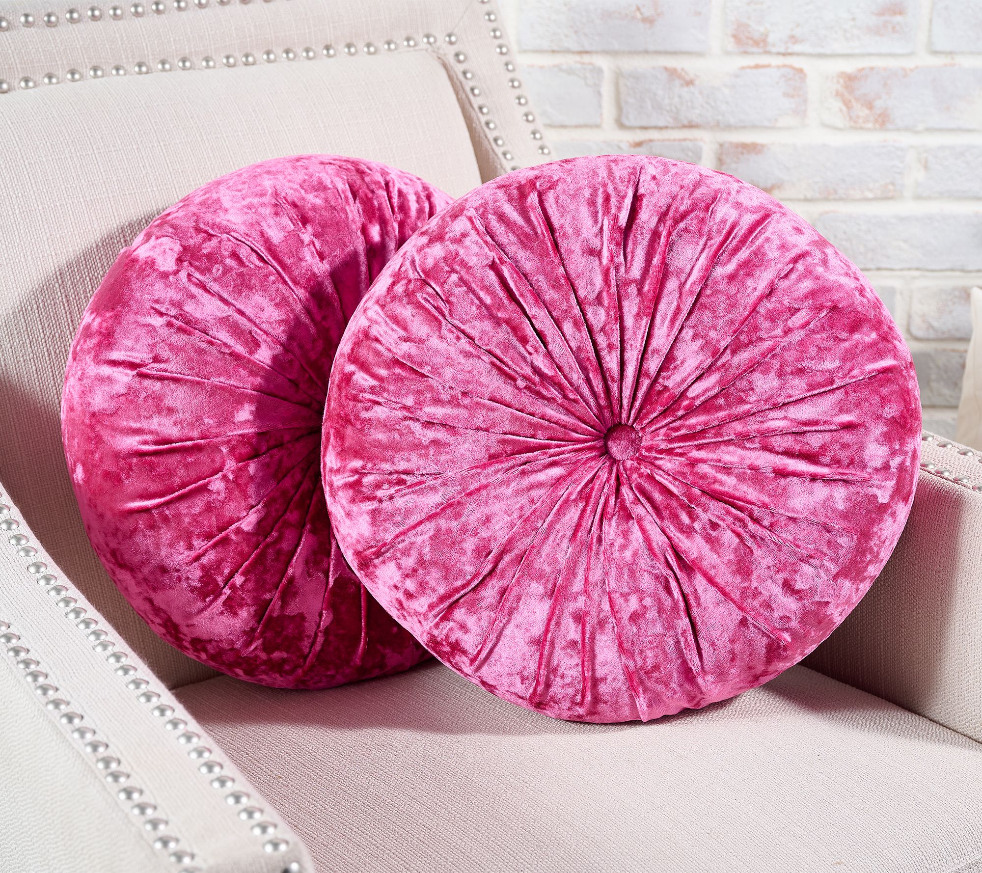 "As Is" Sister Road by JG 15" Round Brushed Velvet Pillow