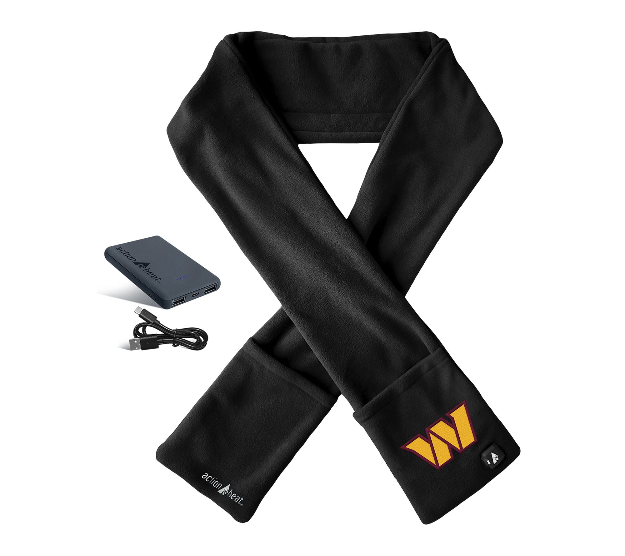 ActionHeat NFL 5V Battery Heated Scarf - Black