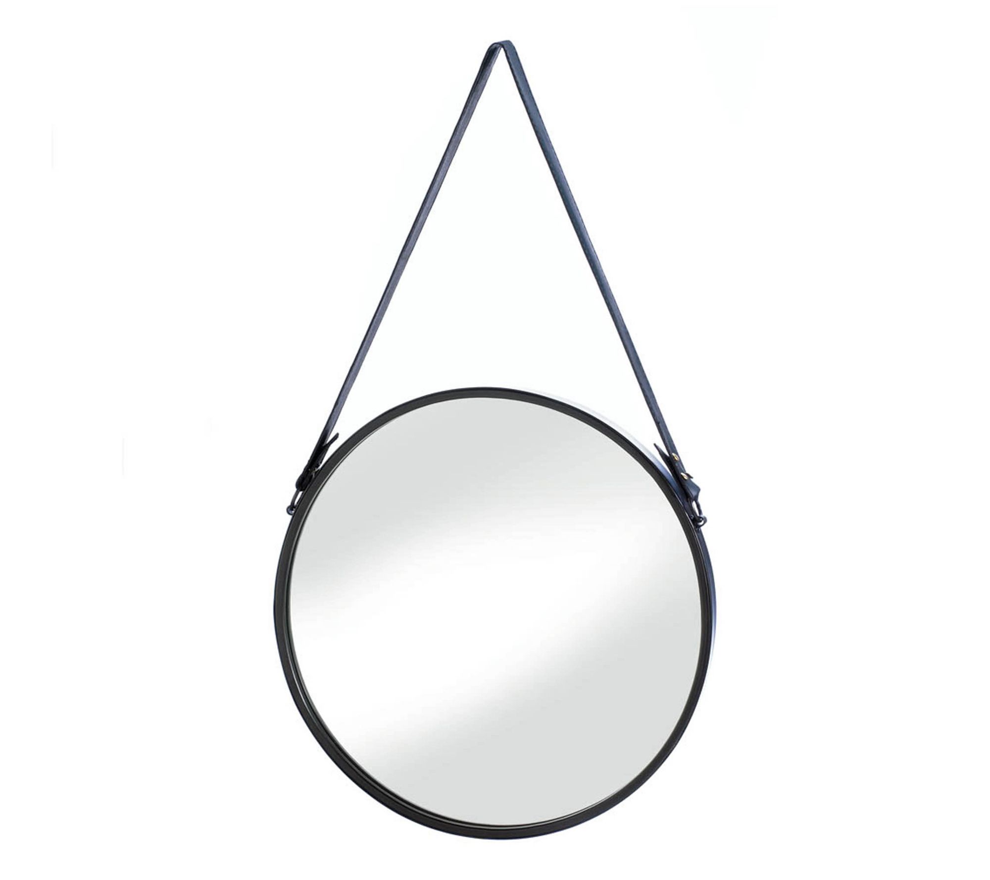 Zingz & Thingz Hanging Mirror with Faux LeatherStrap