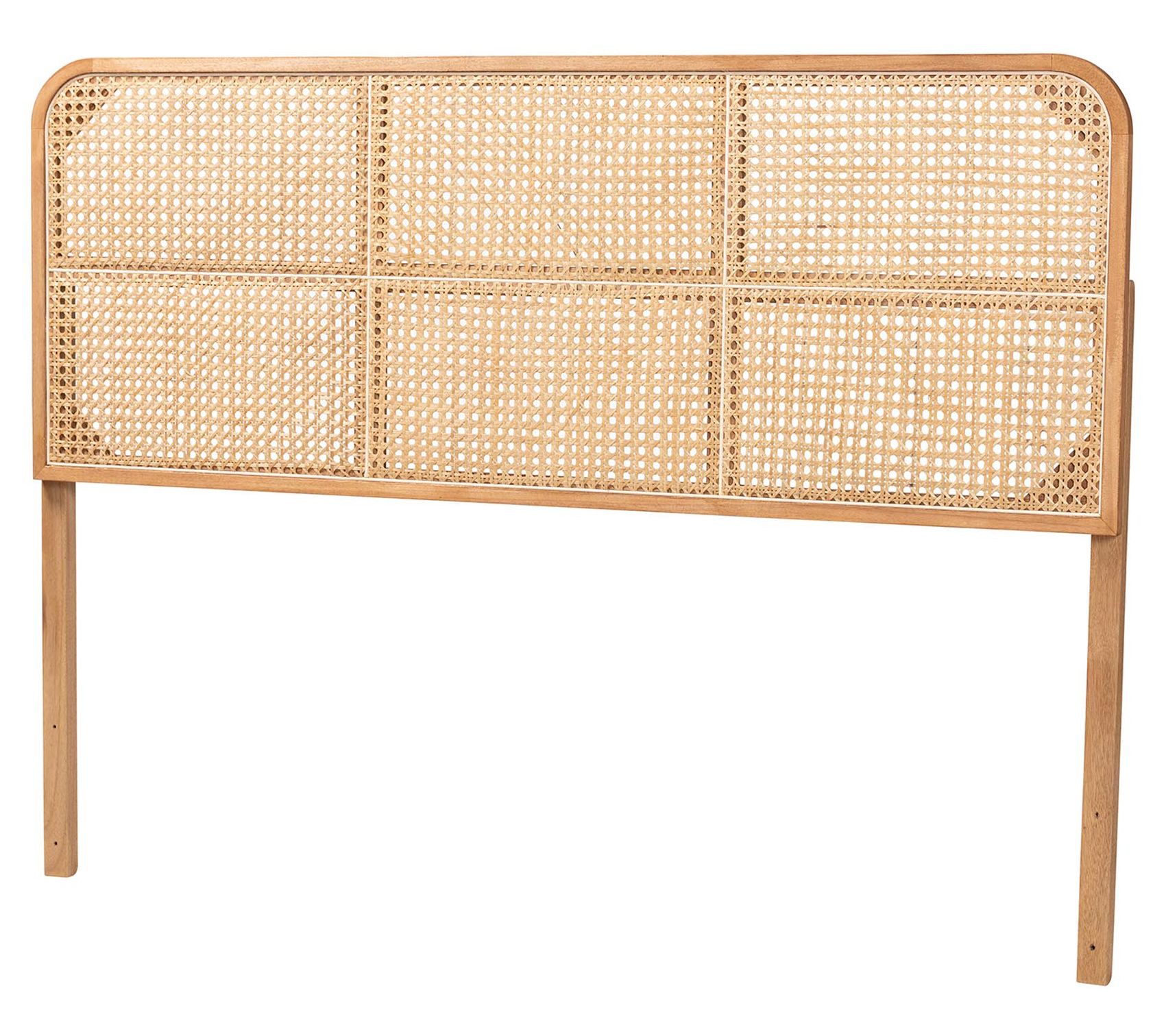 bali & pari Lai ner Bayur Wood and Rattan Quee n Headboard
