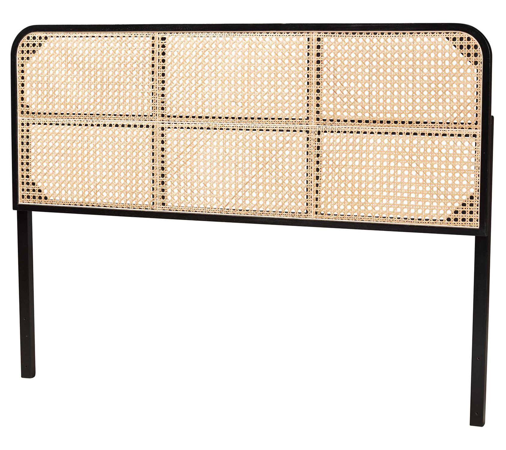 bali & pari Lai ner Bayur Wood and Rattan Quee n Headboard